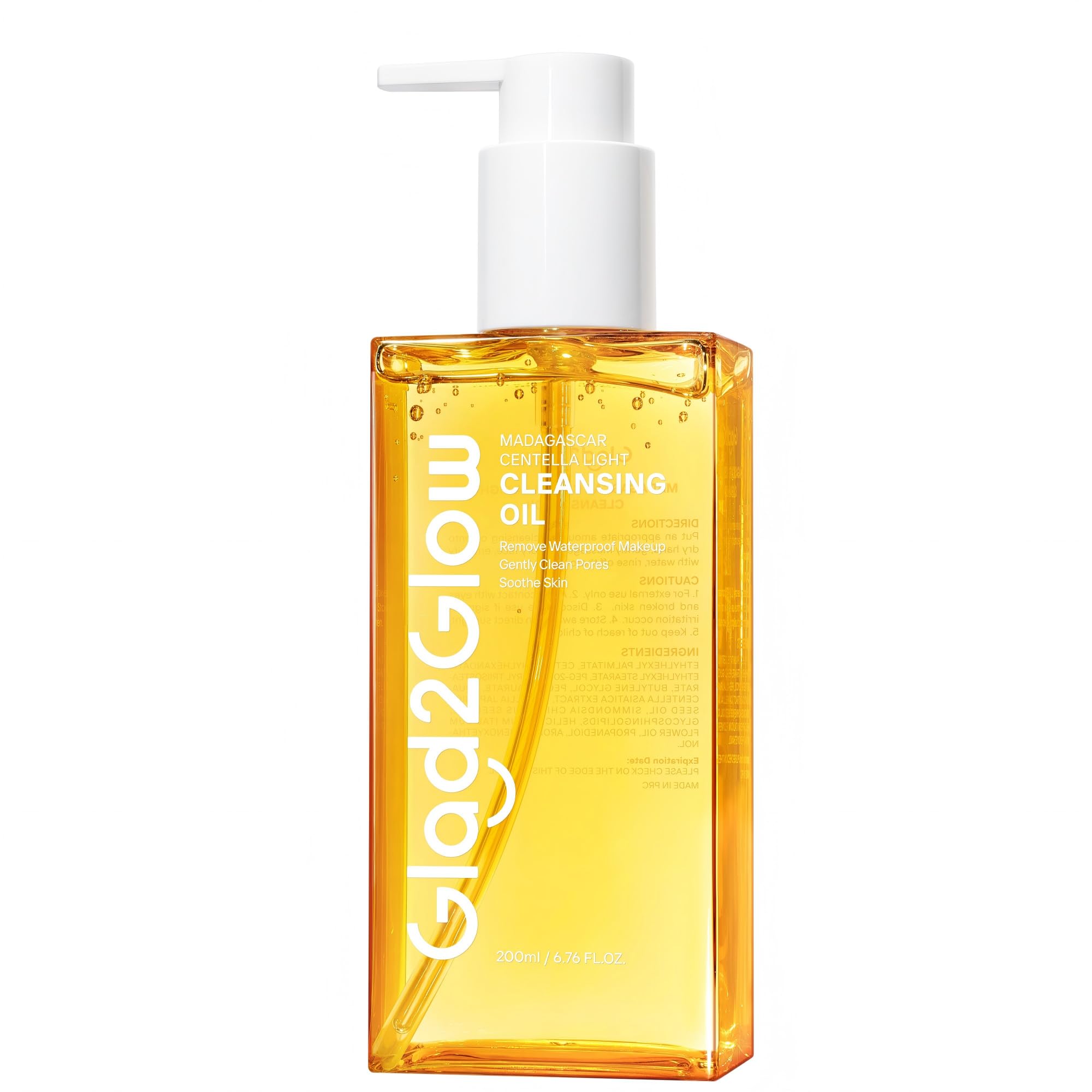 Glad2Glow Cleansing Oil for Face, Gentle Deep Cleansing Oil Makeup Remover, Oil Cleanser for Double Cleansing, NonGreasy & All 