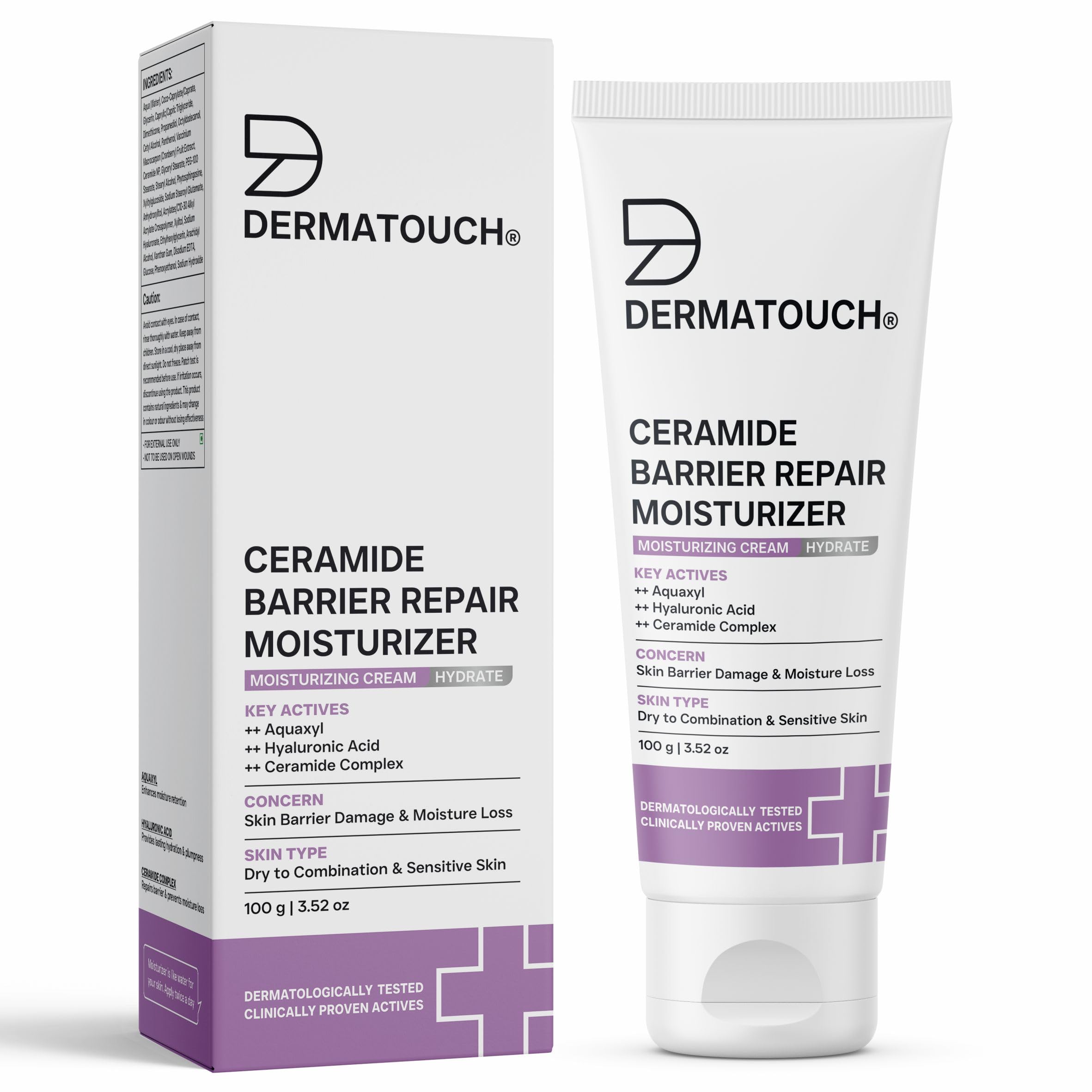 Dermatouch Ceramide Barrier Repair Moisturizer | Deep Hydration & Barrier Support | Helps Reduce Moisture Loss | 100G