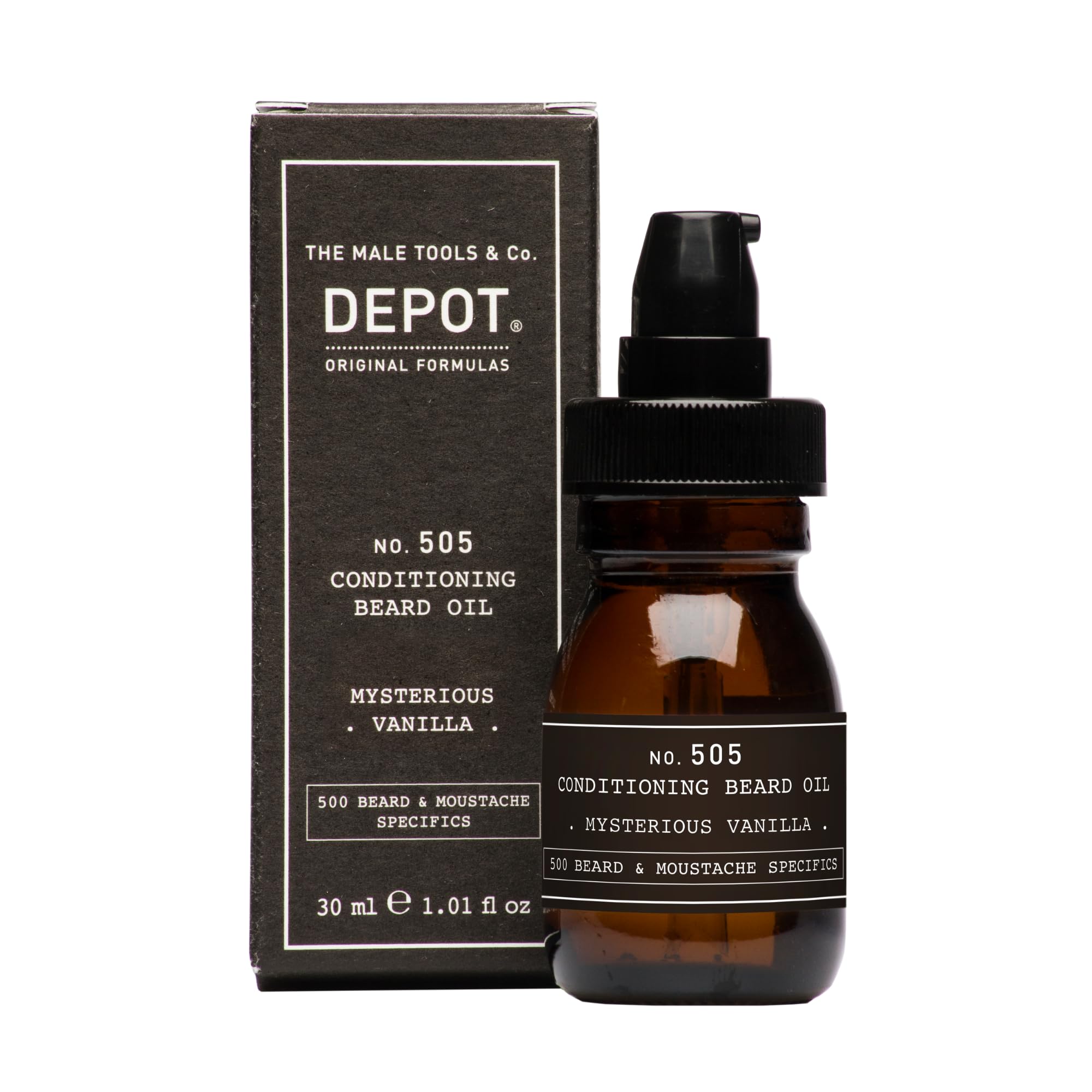 DEPOT No. 505 Conditioning Beard Oil, Mysterious Vanilla | Nourishing, 30ml