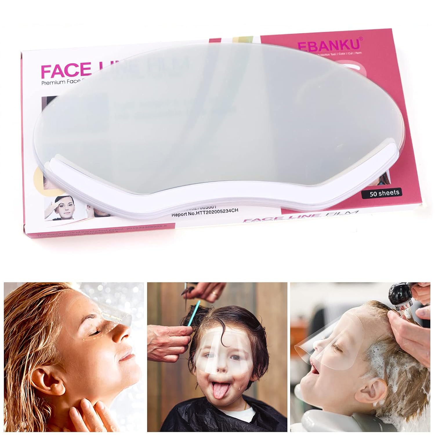 Ebanku 50 Pcs Microblading Shower Face Shields Visors, Disposable Face Shields Masks Makeup Eye Shield For Hairspray Salon Suppl