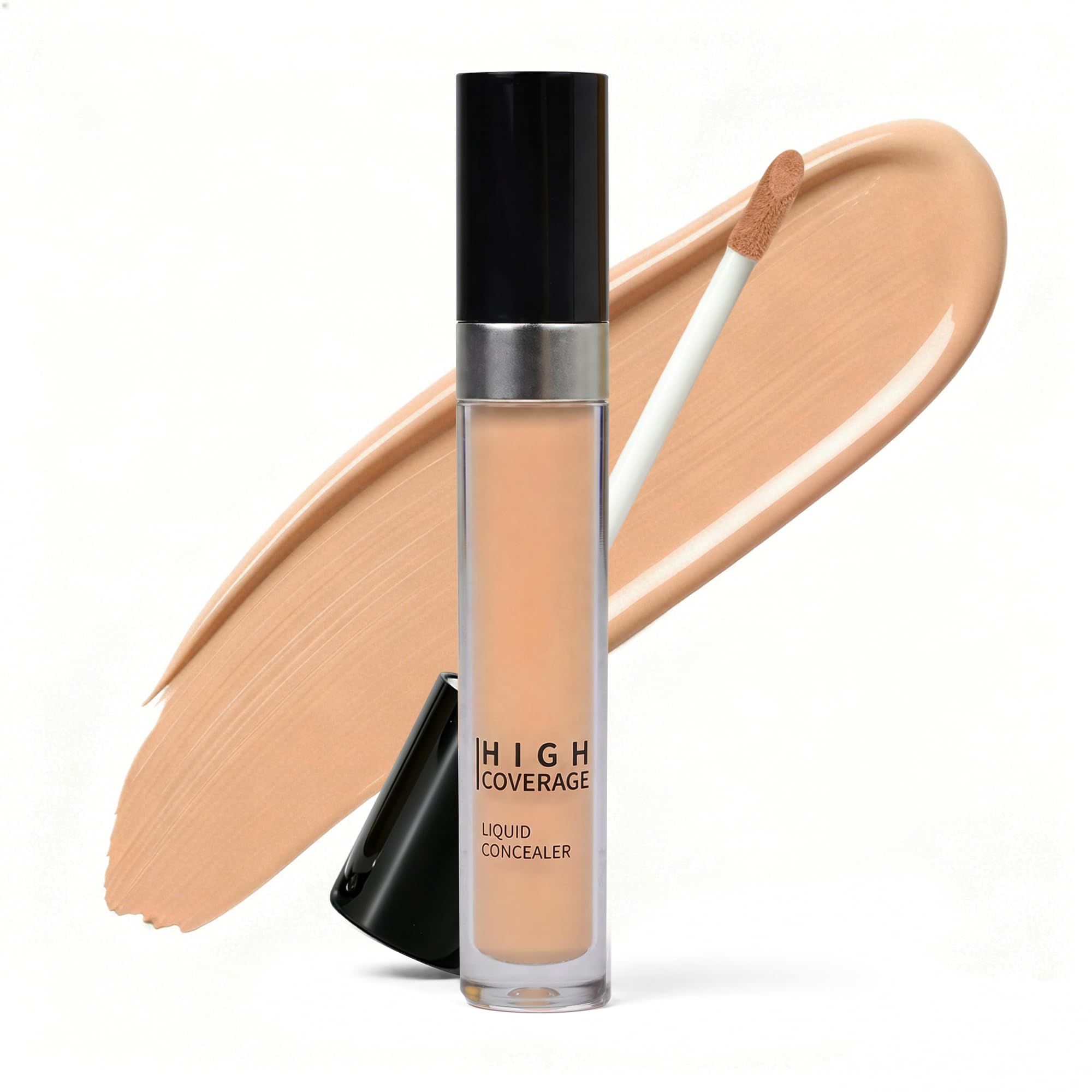 Under Eye Concealer, Full Coverage Liquid Concealer for Dark Circles Redness, 24Hr Long Lasting No Cakey Smooth Brightening Conc