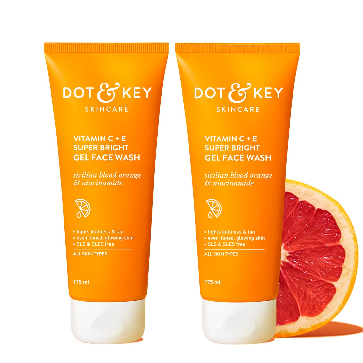 Dot & Key Vitamin C + E Super Bright Gel Face Wash Combo| For Glowing And Brightening Skin | All Skin Types | With Triple Vitami