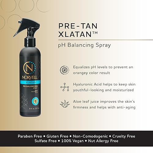 Norvell Pre Sunless Tanning Xlatan Ph Balancing Spray For Use Wself Tanner, 8 Floz