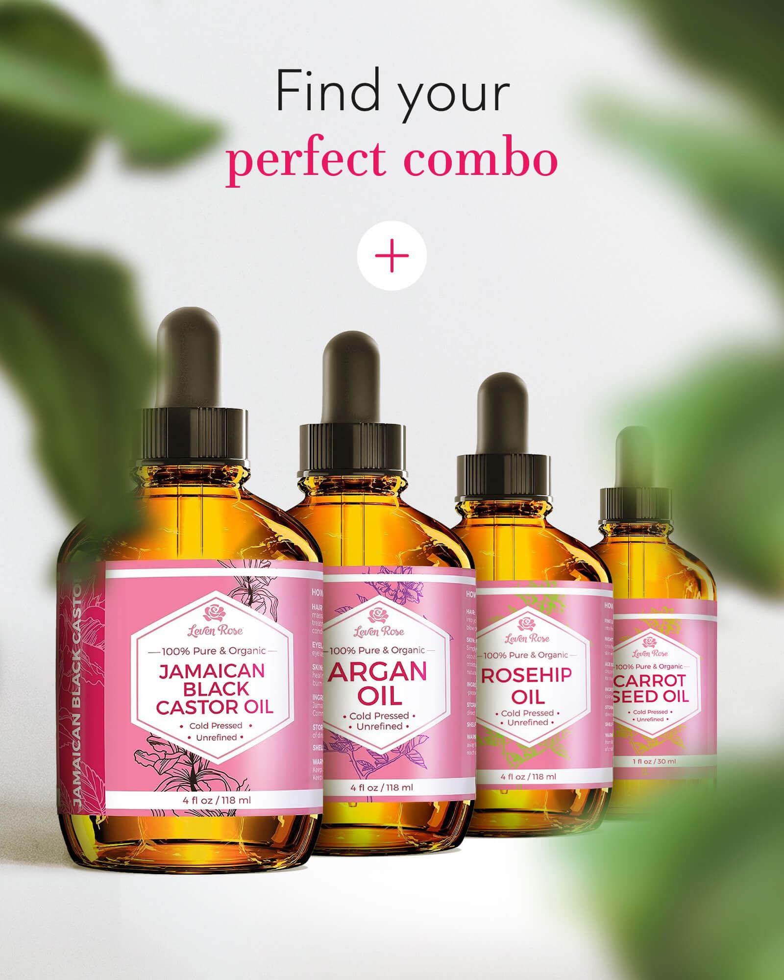 Leven Rose Jojoba Oil, Pure Cold Pressed Natural Unrefined Moisturizer For Skin Hair And Nails, 4Oz