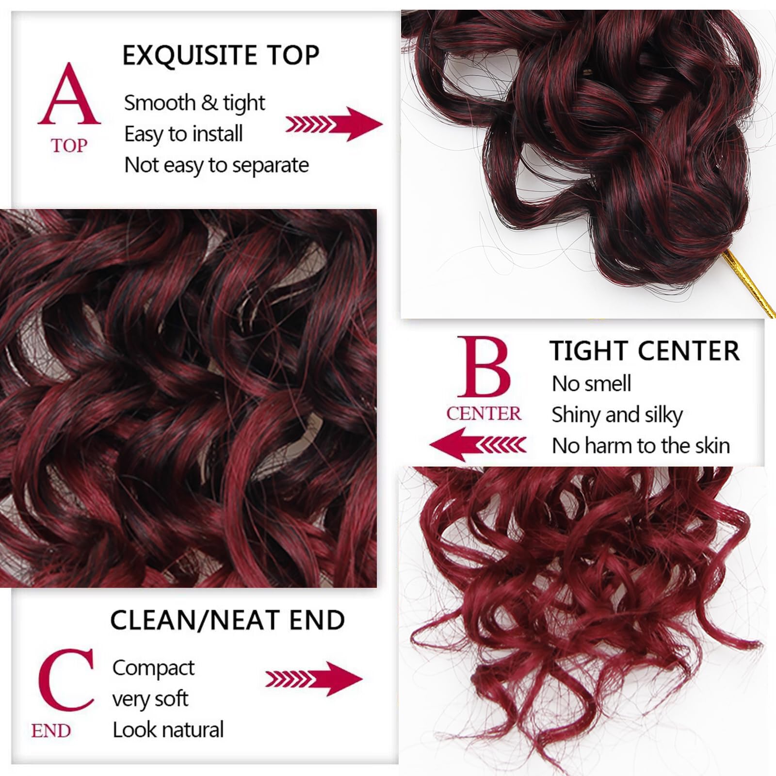 Yxcherishair 8 Packs Curly Crochet Hair 14Inch Gogo Curl Crochet Hair For Women Deep Wave Braiding Hair,Synthetic Bohemian Croch