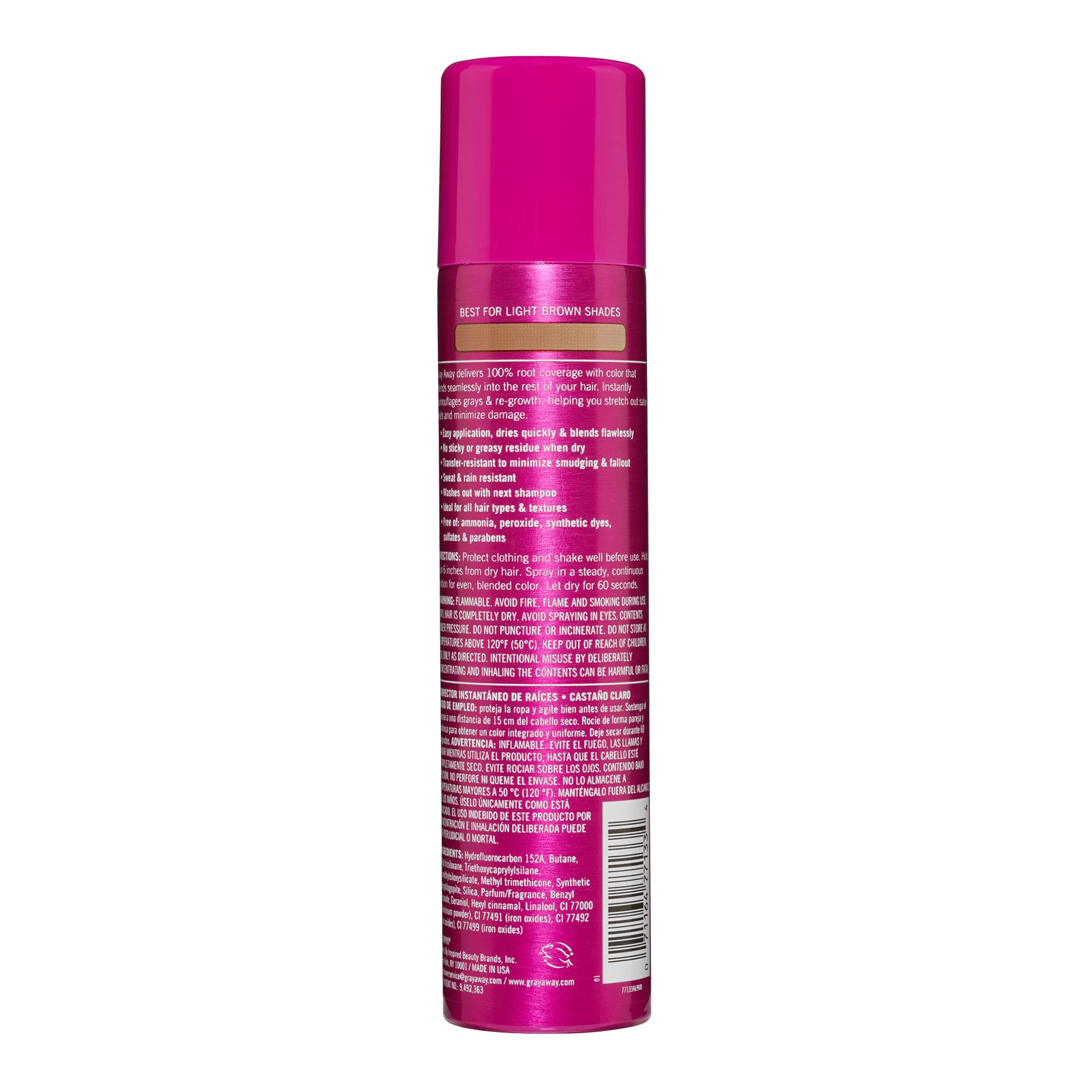 EVERPRO Gray Away Instant Root Cover Up Spray 2.5oz - Light Brown