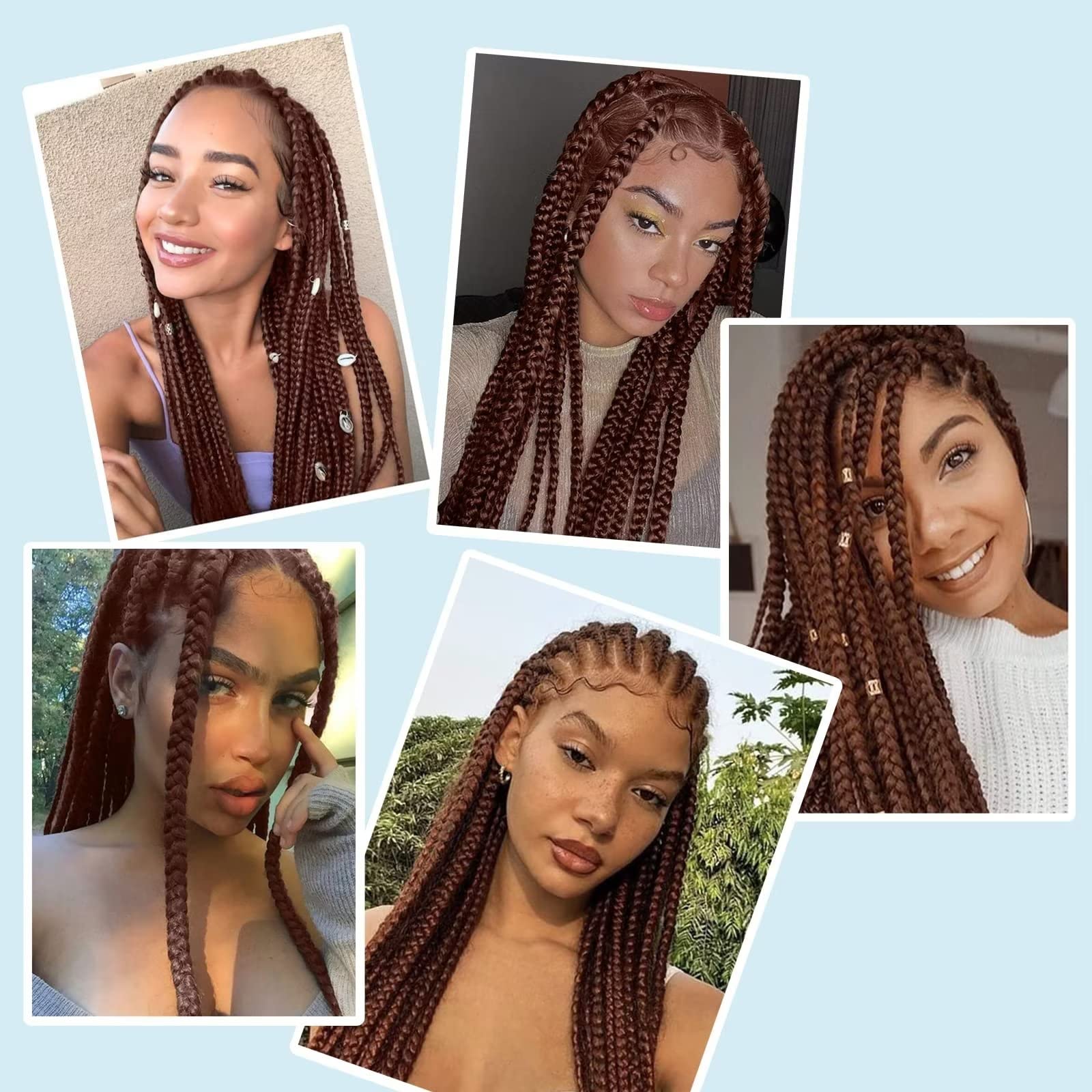 Brown Braiding Hair Pre Streched Braid Hair 8 Packs 26 Inch Color 30 Braiding Hair Extensions For Women Box Braid Soft Yaki Synt