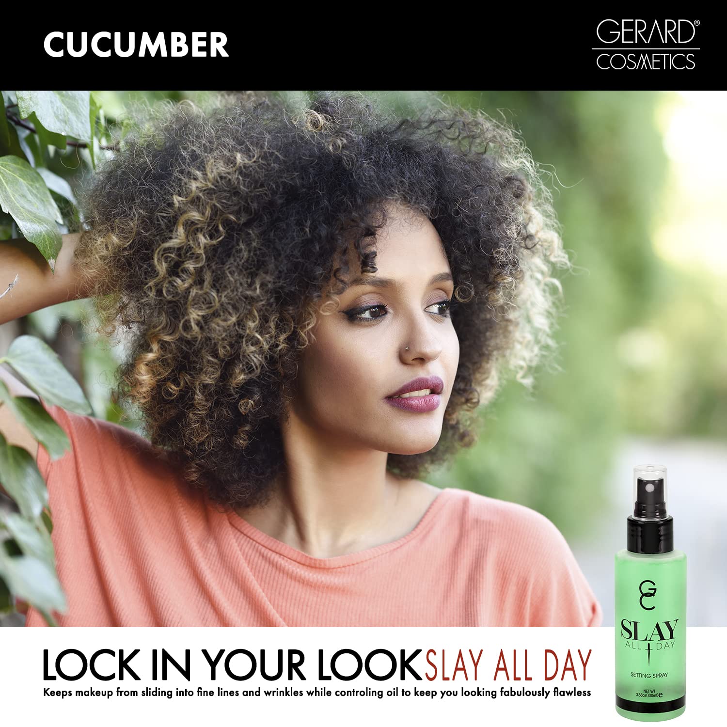 Gerard Cosmetics Slay All Day Makeup Setting Spray | Cucumber Scented | Matte Finish With Oil Control | Cruelty Free, Long Lasti