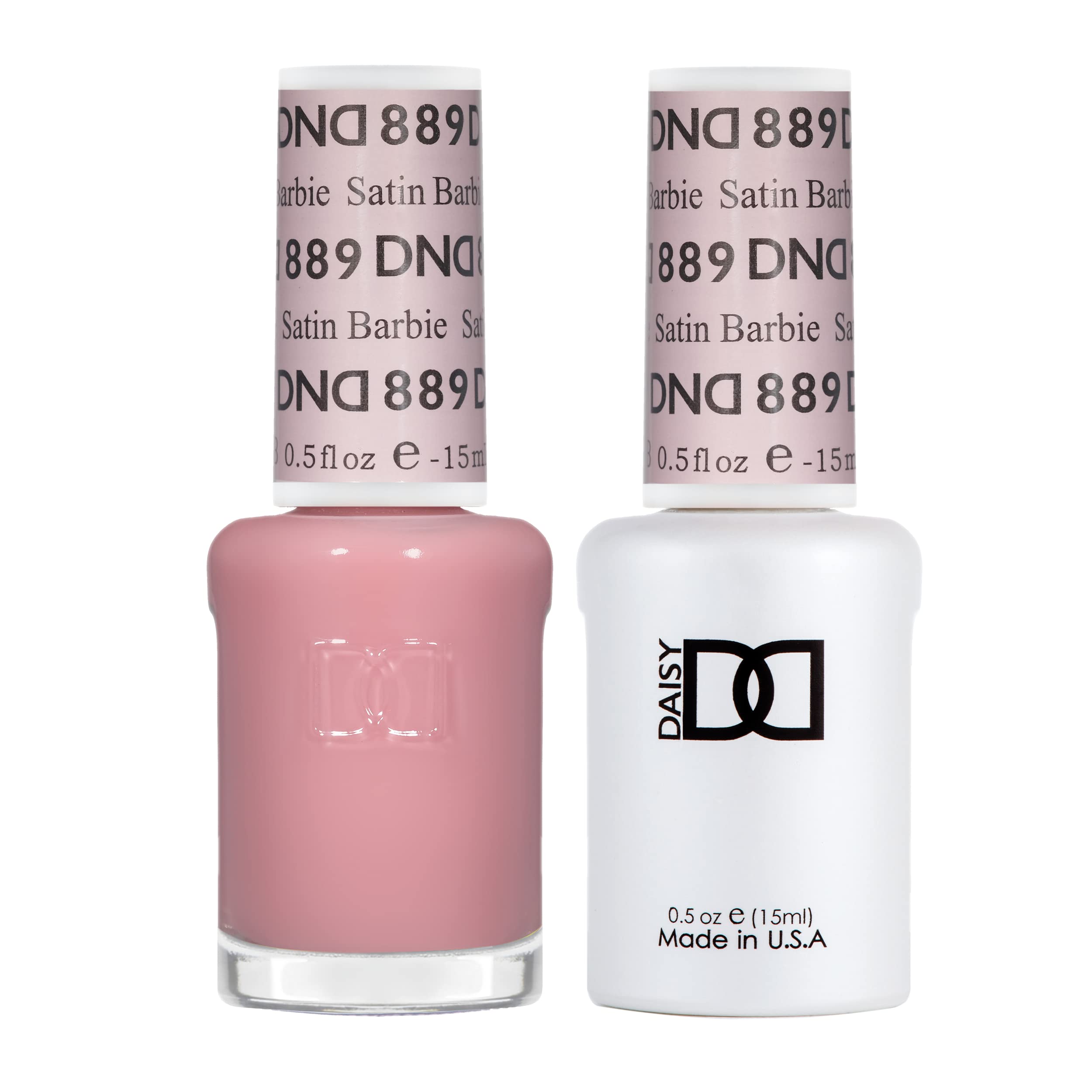 DND Gel Polish Set, Sheer Collection, UV/LED Gel Polish and Air Dry Nail Lacquer, Matching Chip-Free Polish Duo, 889 Satin Barbi