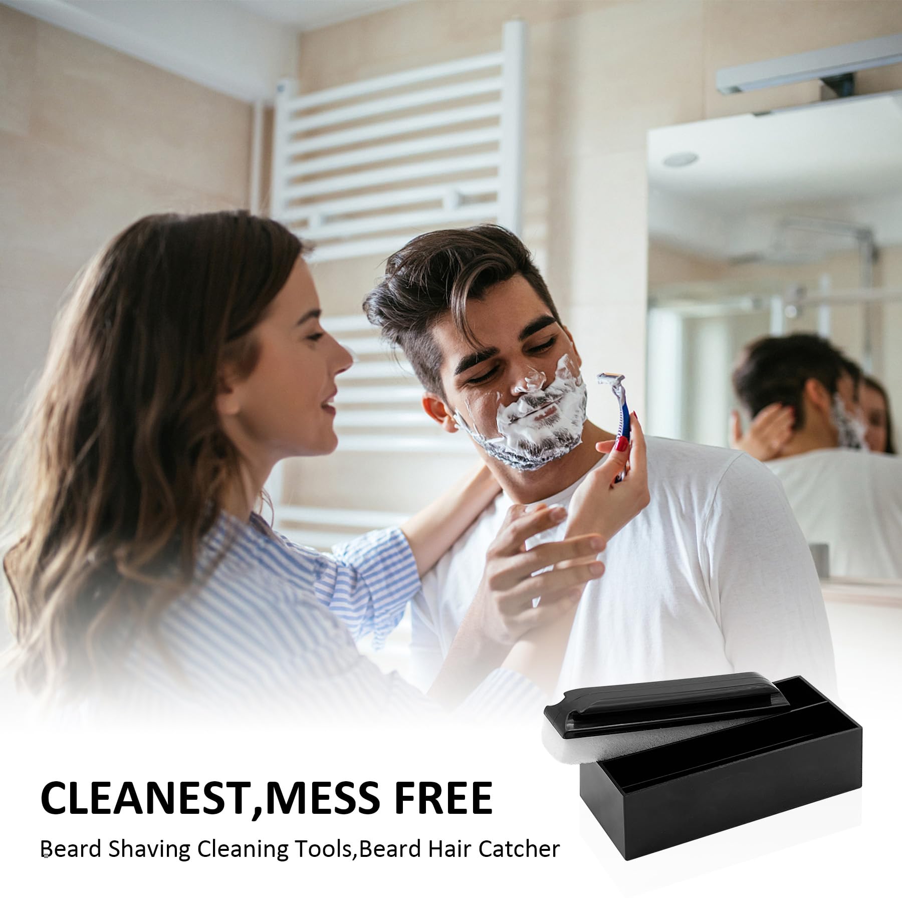 Quskay Beard Cleaning And Holder Set Cleaning Tool, 1 Original Sized Beard Cleaning And 1 Beard Cleaning Holder, Use Beard Trimm