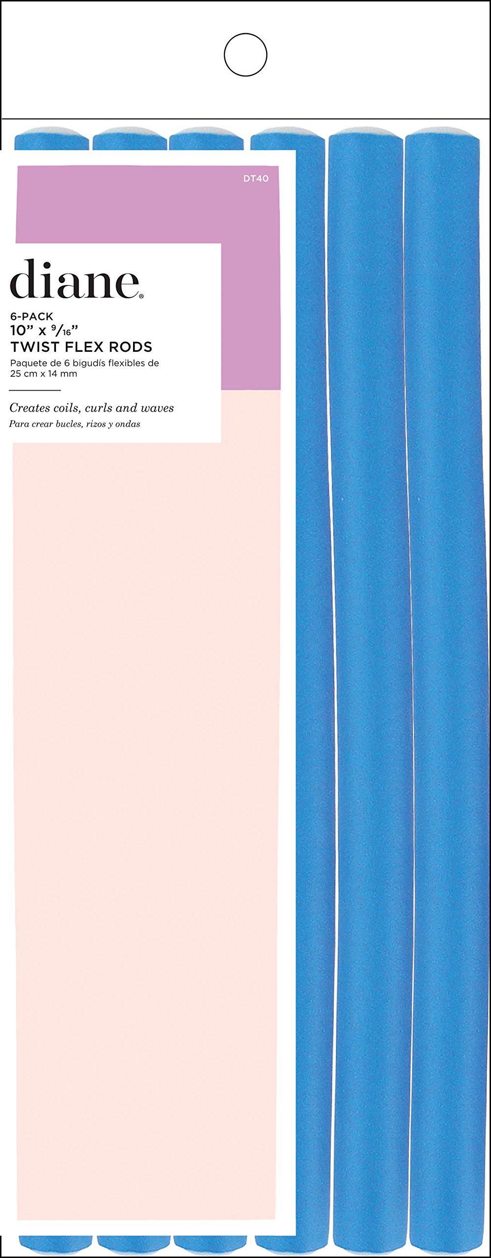 Diane Twist-Flex Rods, 9/1'', Blue, 6 Count (Pack of 1)