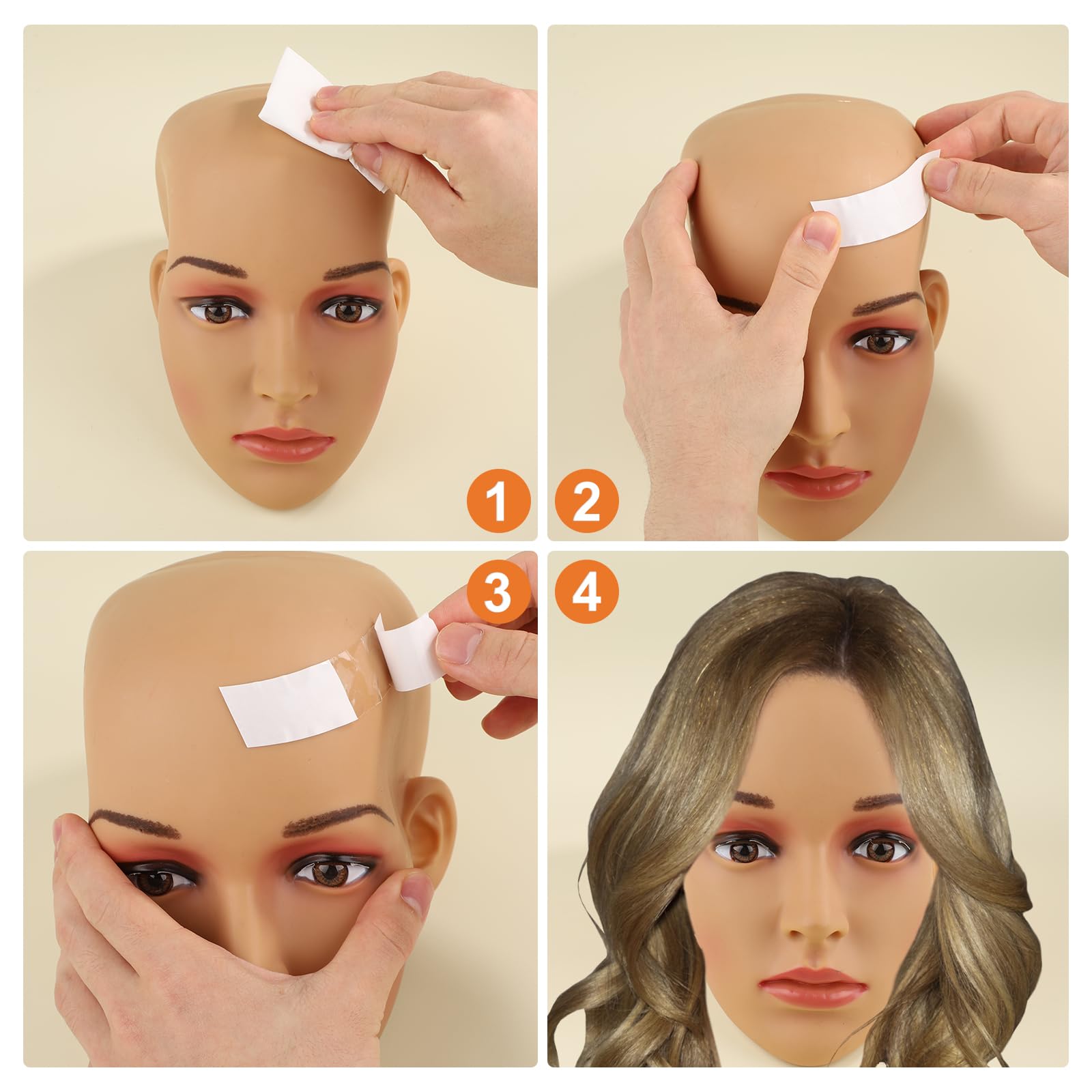 30Pcs Wig Tapes For Lace Wigs, 3.6 Inch Invisible Waterproof Double Side Tape For Wigs Lace Tape Toupee Tape Strips Lace Front W