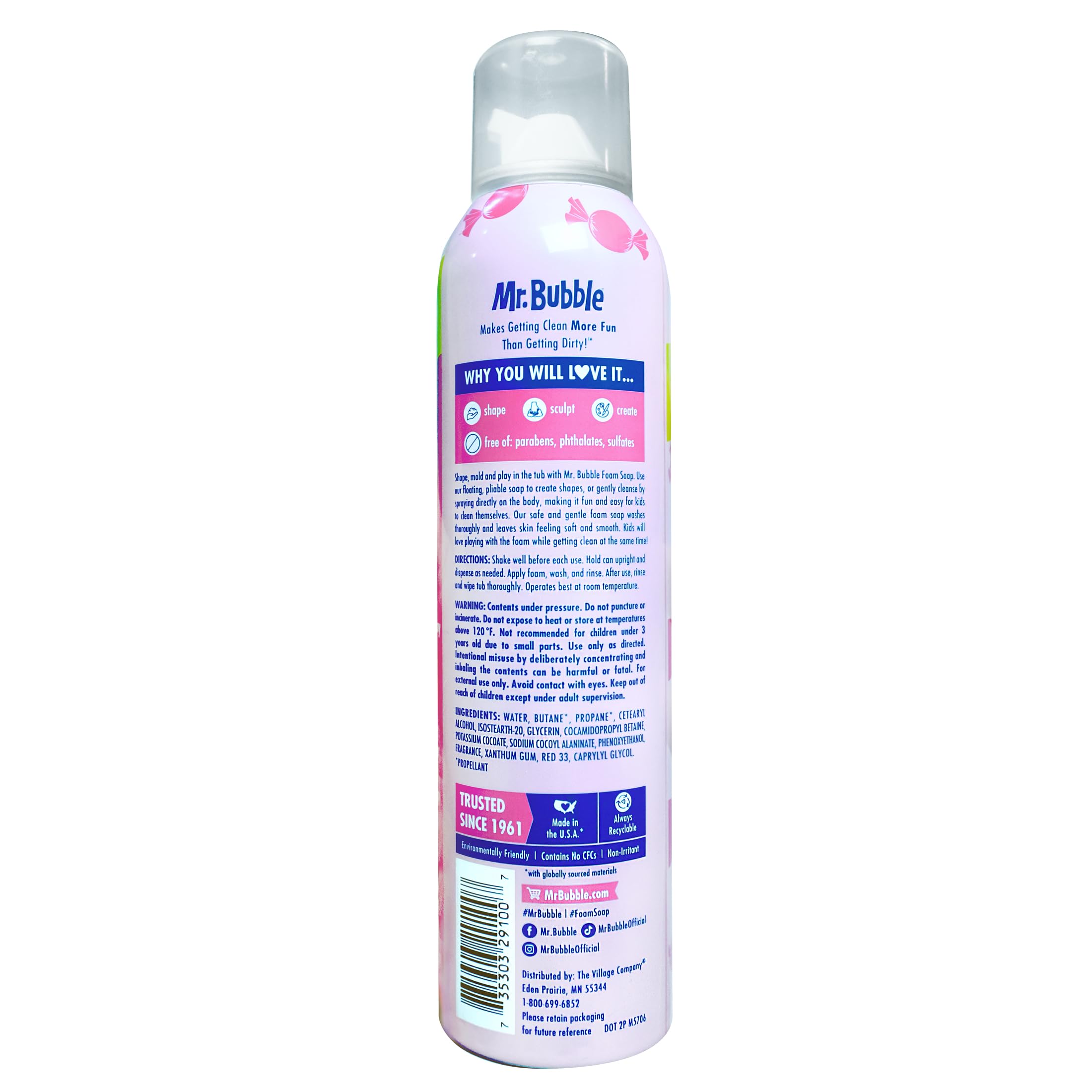 Mr. Bubble Original Foam Soap, Bubblegum Scent, 8 Oz, Pack Of 6