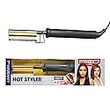 Red By Kiss Hot Comb Hair Straightener 450 Degrees, Curved Electric Heating Comb, Pressing Comb Brush For Straightening Hair And