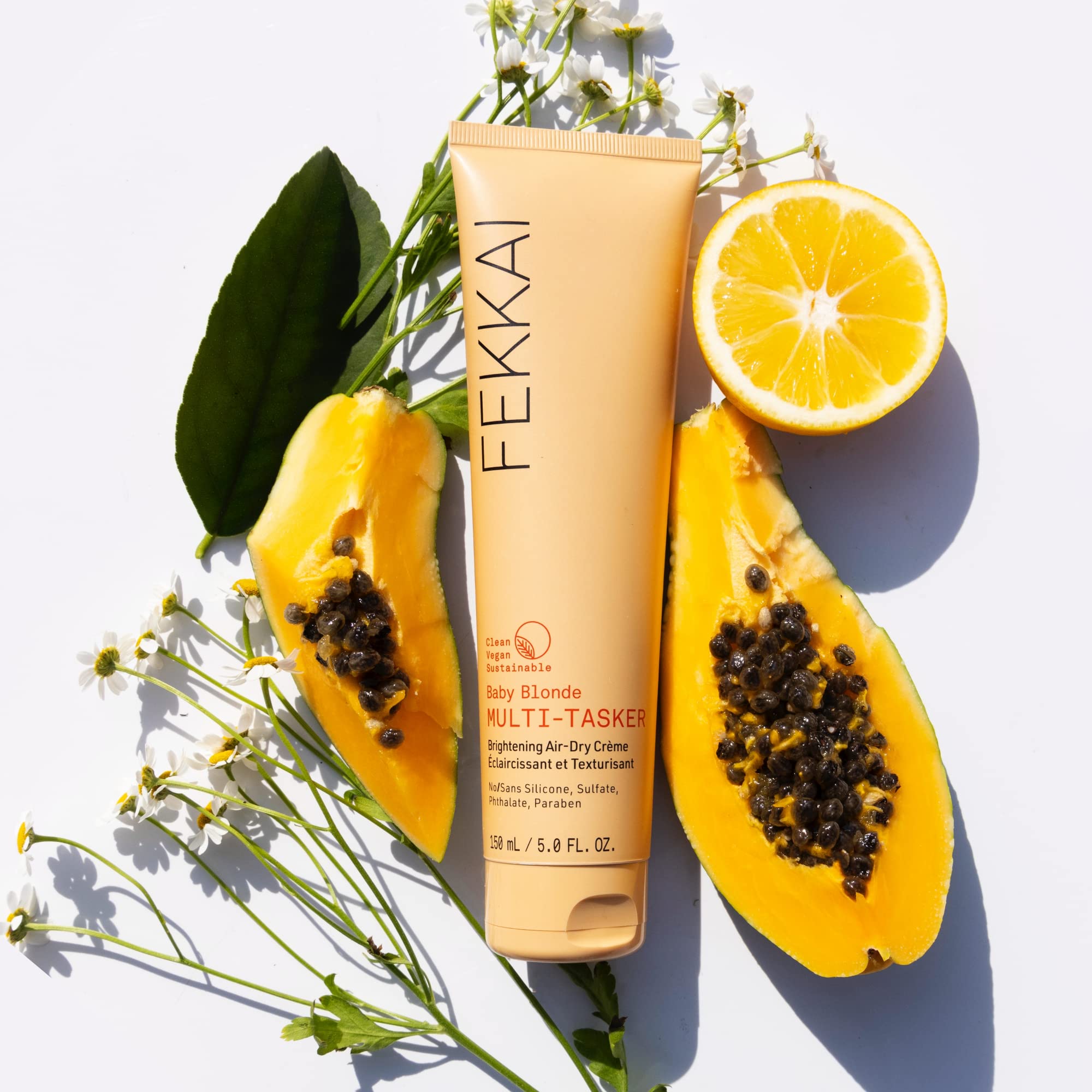 Fekkai Baby Blonde Multi-Tasker Brightening Air-Dry Creme - 5 oz - Brightens & Moisturizes Hair - Salon Grade, EWG Compliant, Ve
