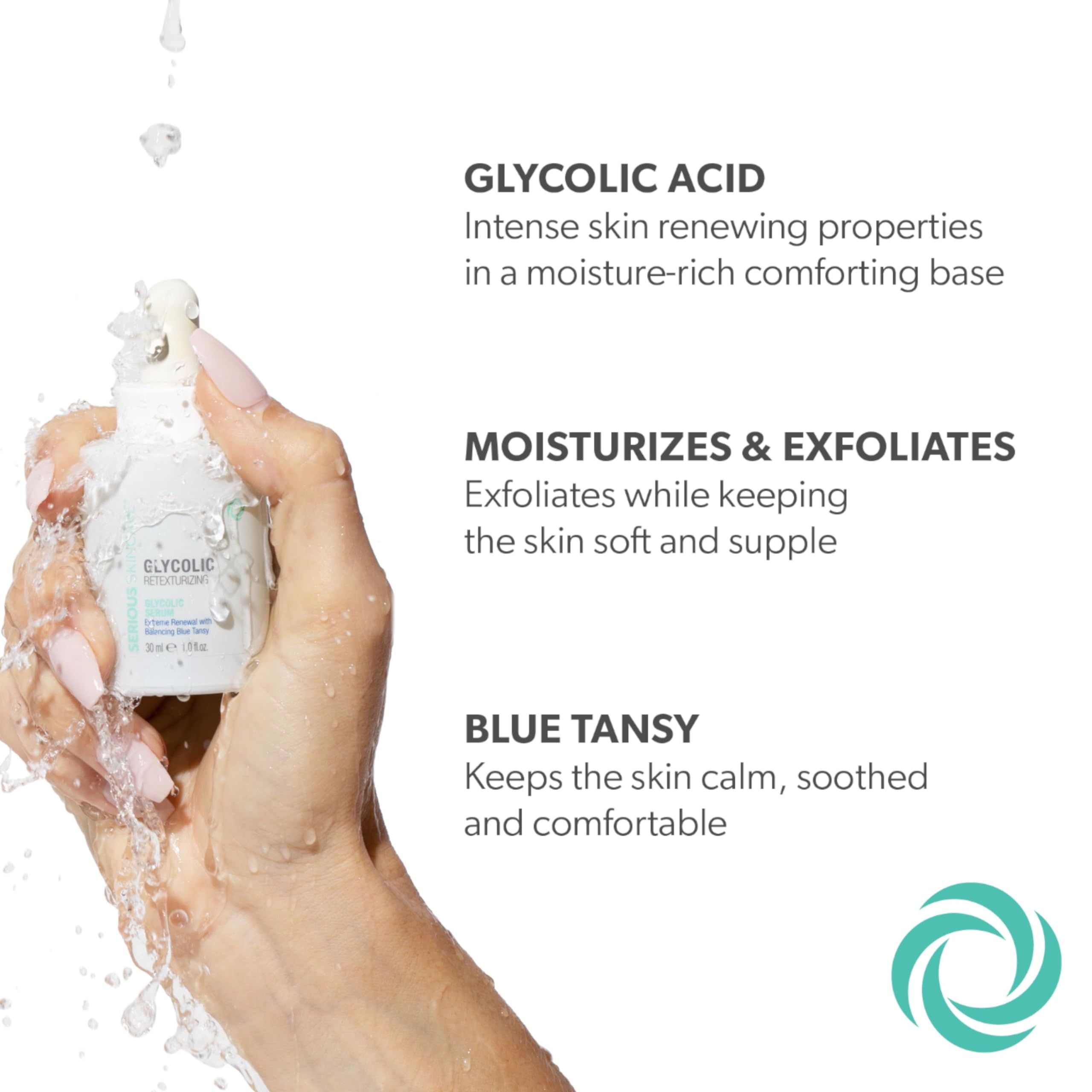 Serious Skincare Glycolic Extreme Skin Renewal Face Cream & Serum Set - Resurfacing Glycolic Acid - Blue Tansy - Reduces the App