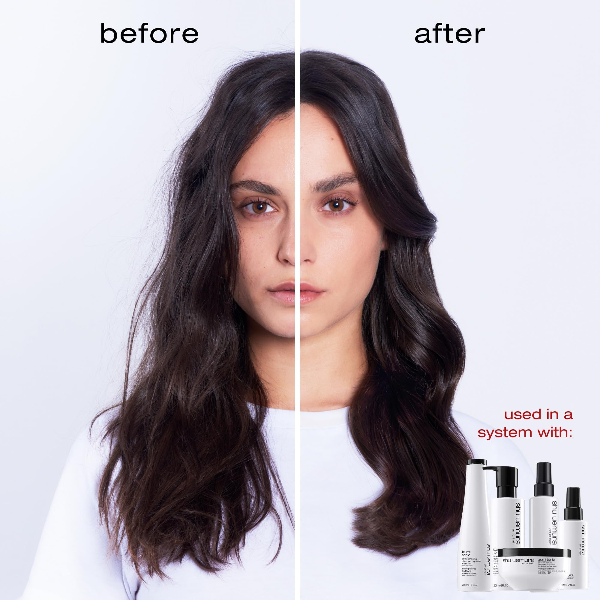Shu Uemura Izumi Tonic Strengthening & Thickening Rice Water Treatment | Leave-In Hair Treatment | Hydrates And Repairs Damaged