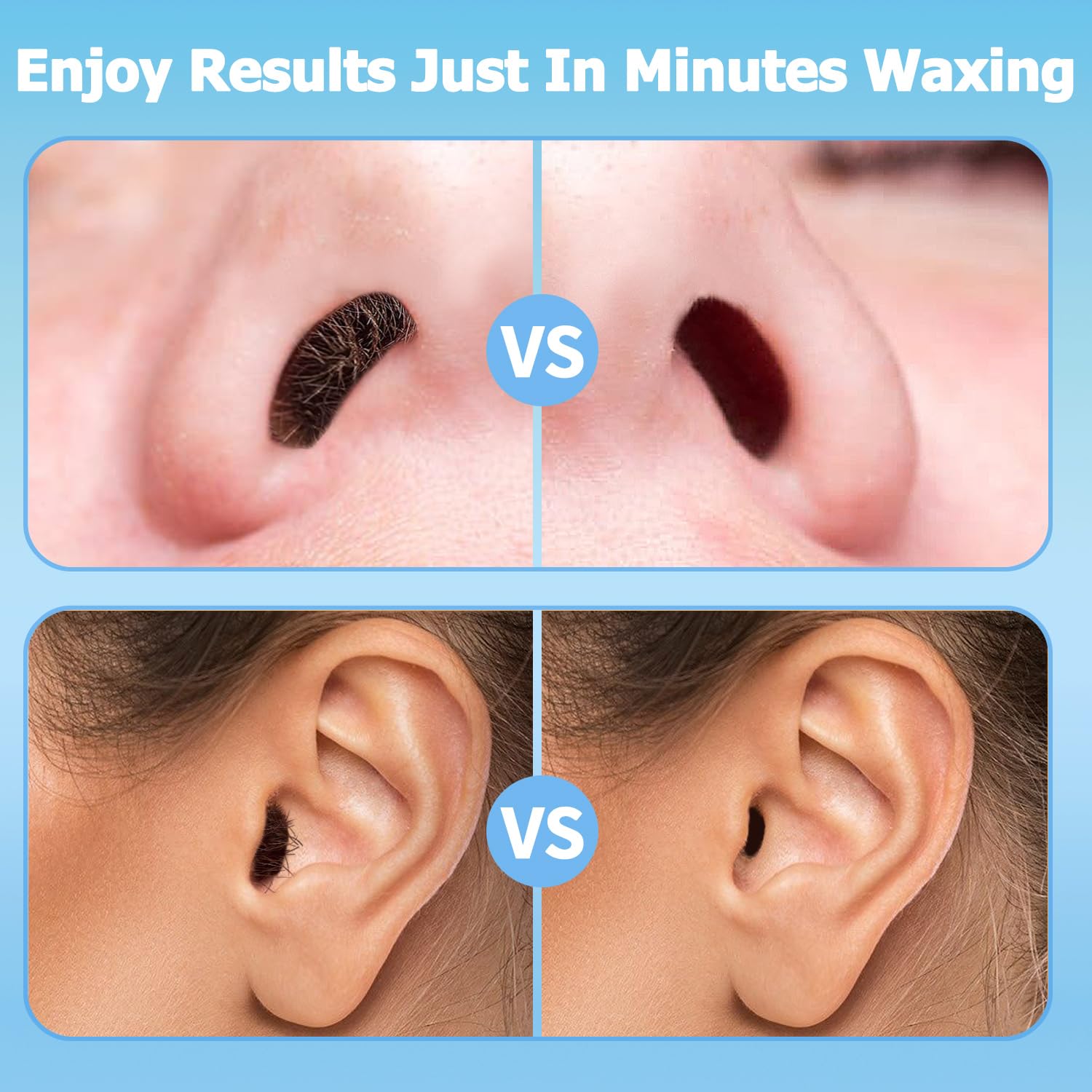 Nose Wax Hair Removal Kit By Cofashion | 100G Wax, 30 Applicators (15-30 Uses) | Painless, Quick & Easy For Men | 15 Mustache Gu