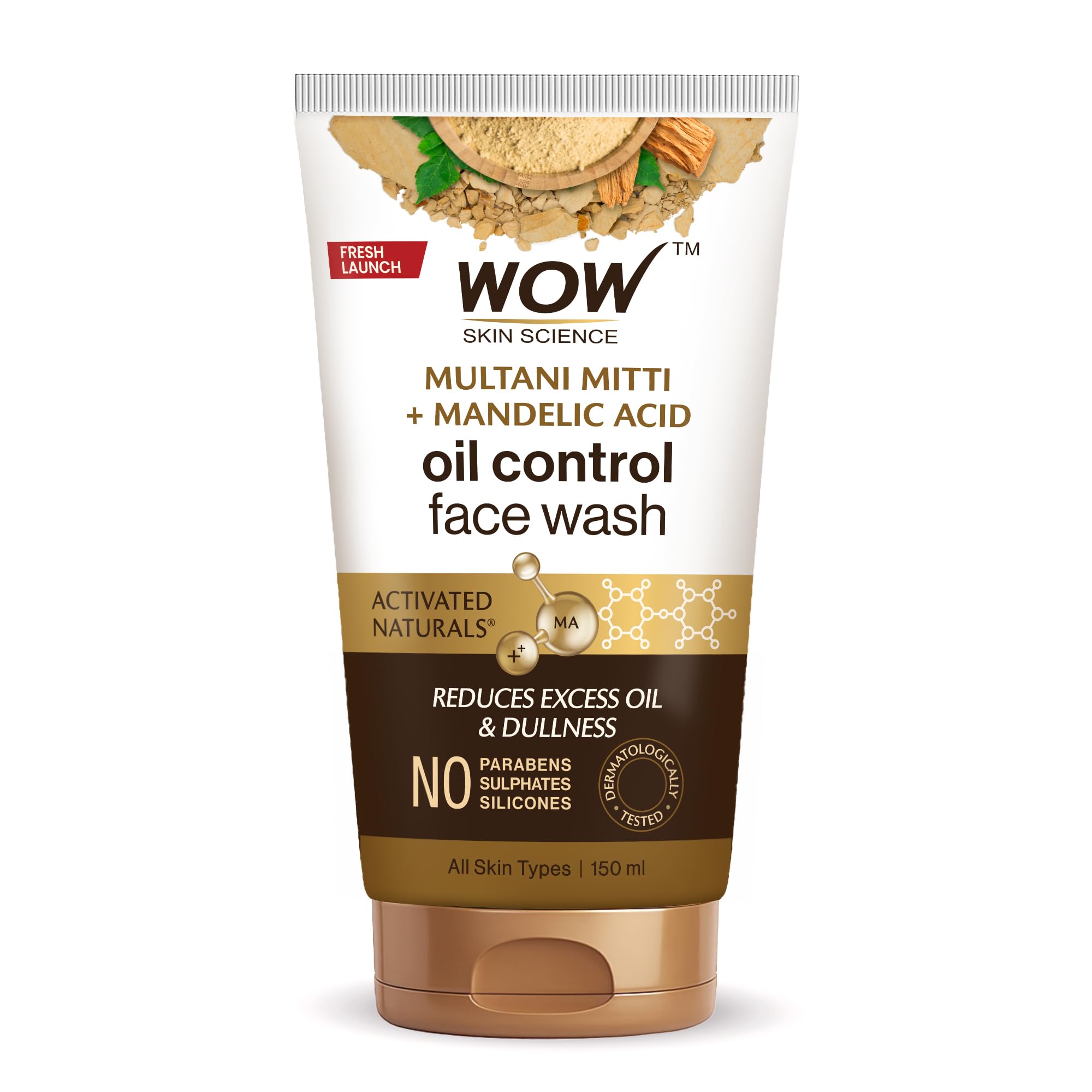 Wow Skin Science Purifying Multani Mitti Face Wash For All Skin Types | Controls Excess Oil | Brightens & Purifies Skin | Face W