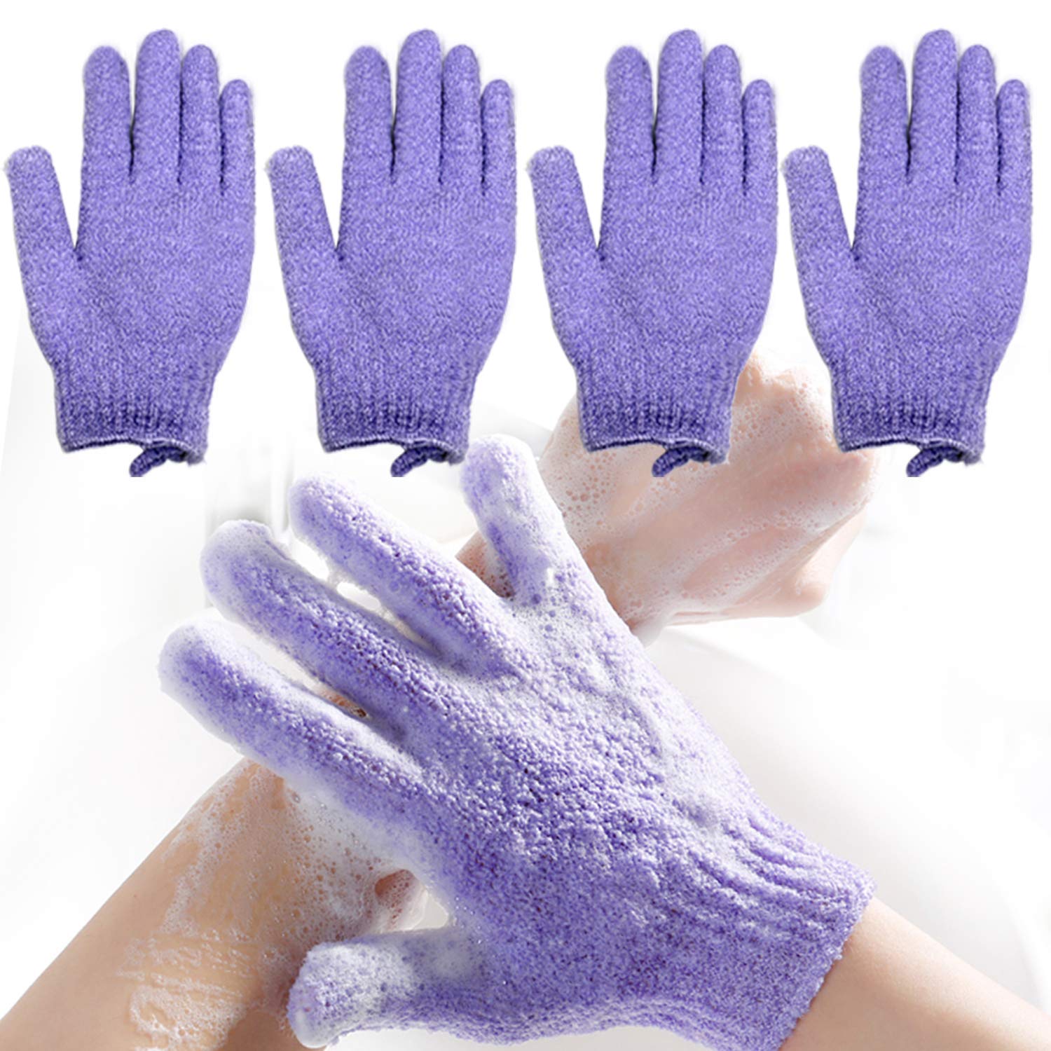 Exfoliating Bath Loofah Gloves Body Scrub Wash Mitts Skin Massage Sponge Towel Deep Cleansing Dead Skin Brush Scrub Luxury Spa H