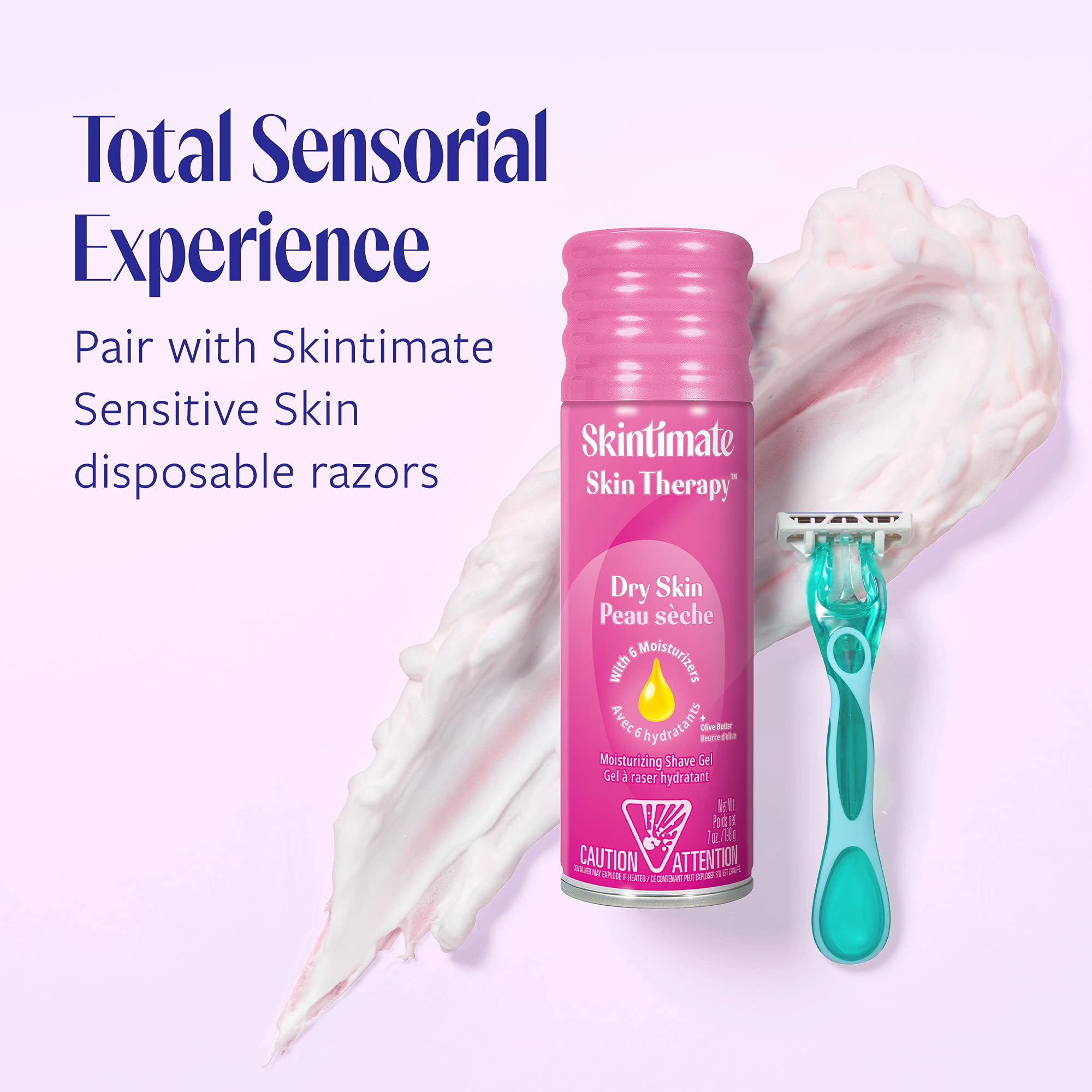 Skintimate Skin Therapy Dry Skin Shave Gel For Women, 3 Pack | Skintimate Shaving Cream For Women, Womens Shaving Cream, Shaving