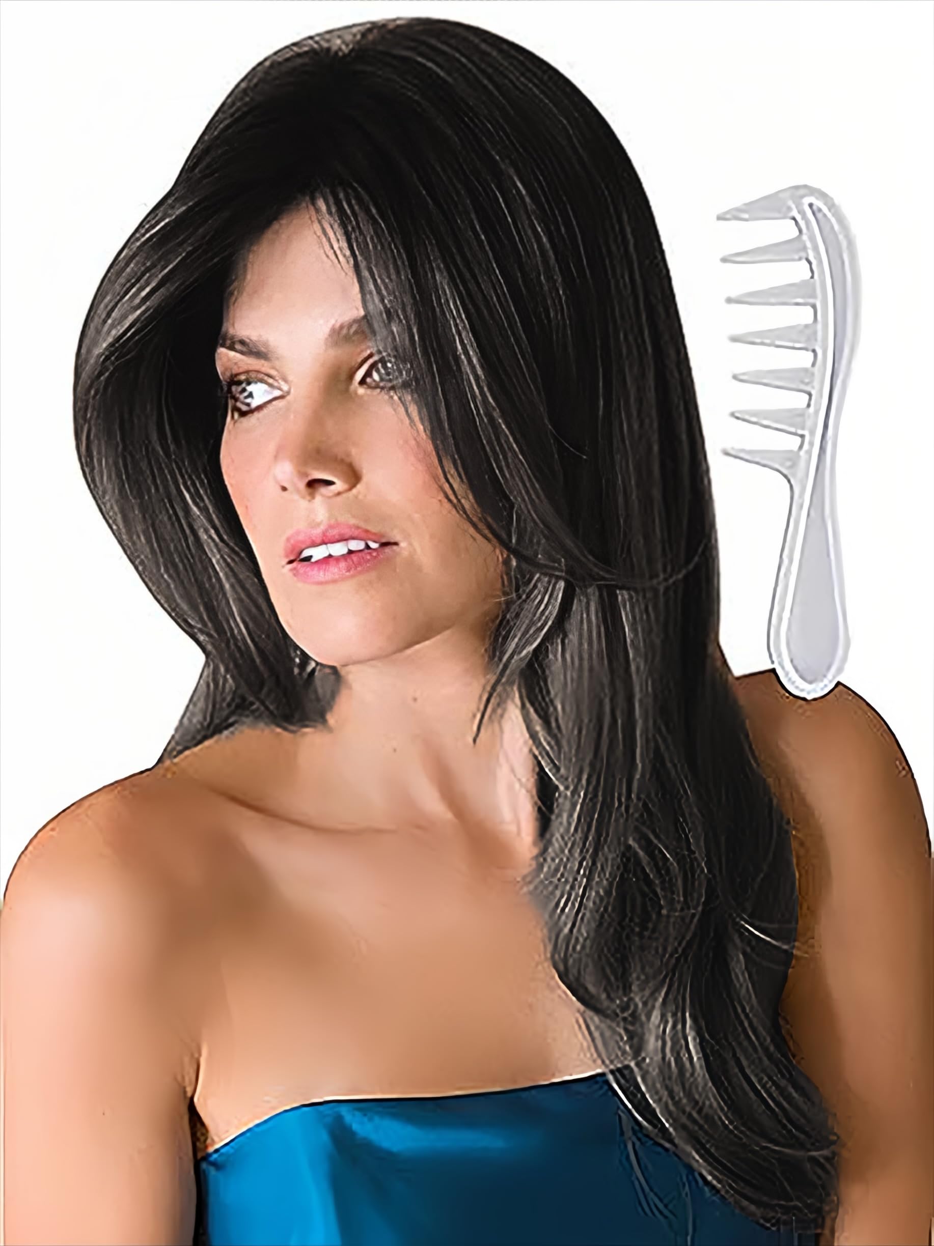 Noriko Angelica Synthetic Wig by Rene of Paris and Wig Lift Comb - Expresso - Bundle 2 Items