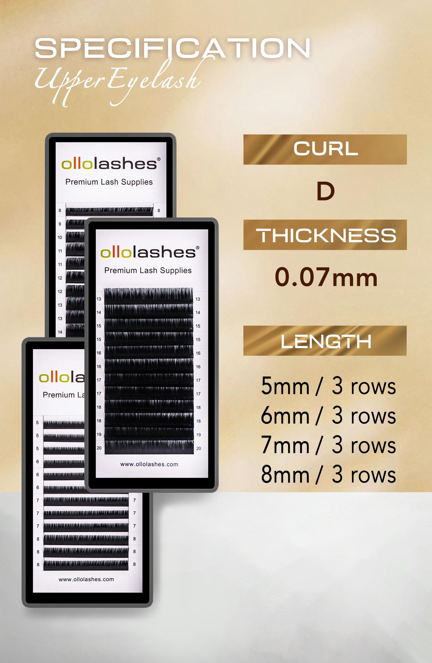 Ollolashes Eyelash Extension B C Cc D J Curl Mix 5-20Mm 0.03 0.05 0.07 0.15 Super Matte Classic Lash Extensions Professional Sup