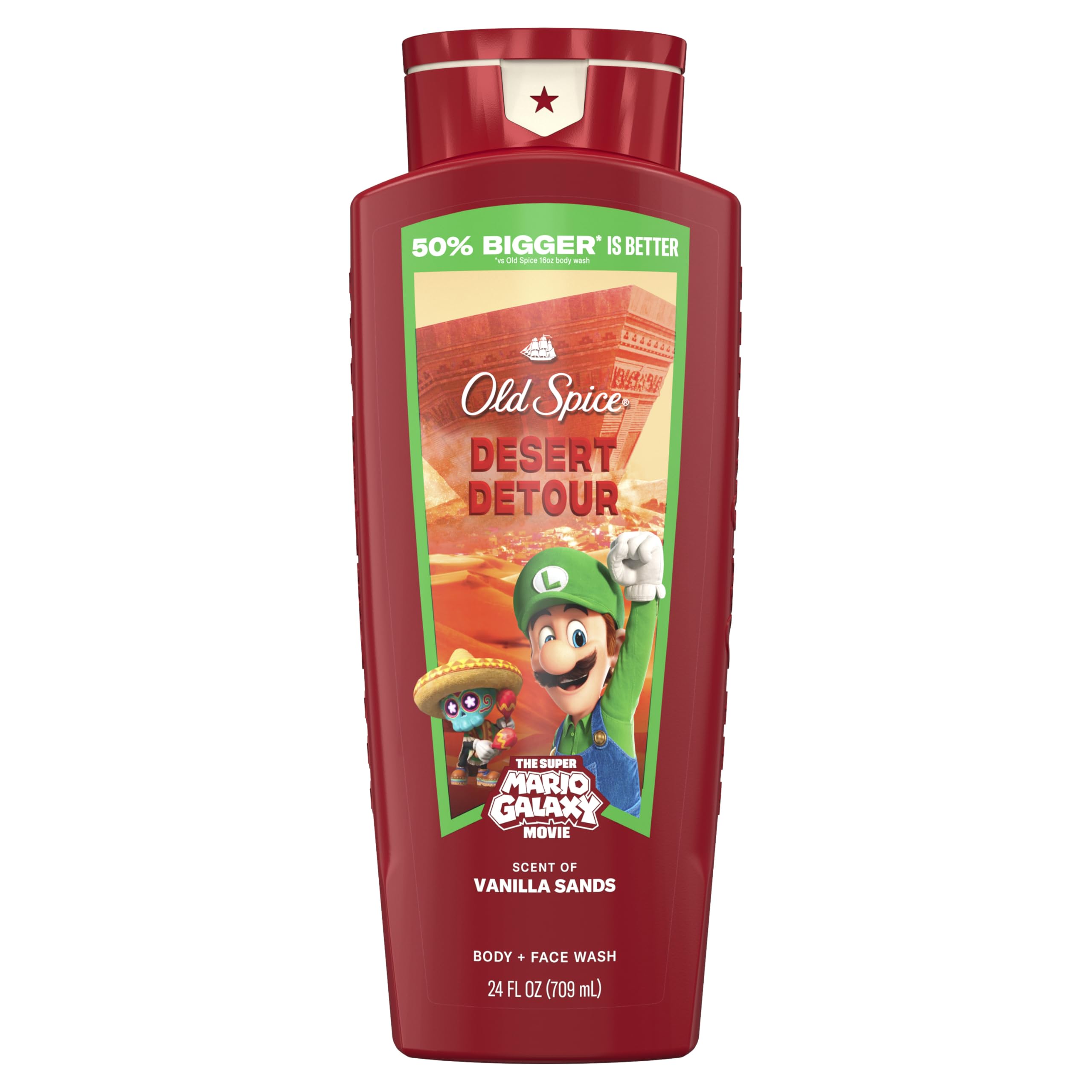 Old Spice Body & Face Wash for Men, x The Super Mario Galaxy Movie, 3X Defense, 24/7 Shower Fresh with Long Lasting Scent, Smell