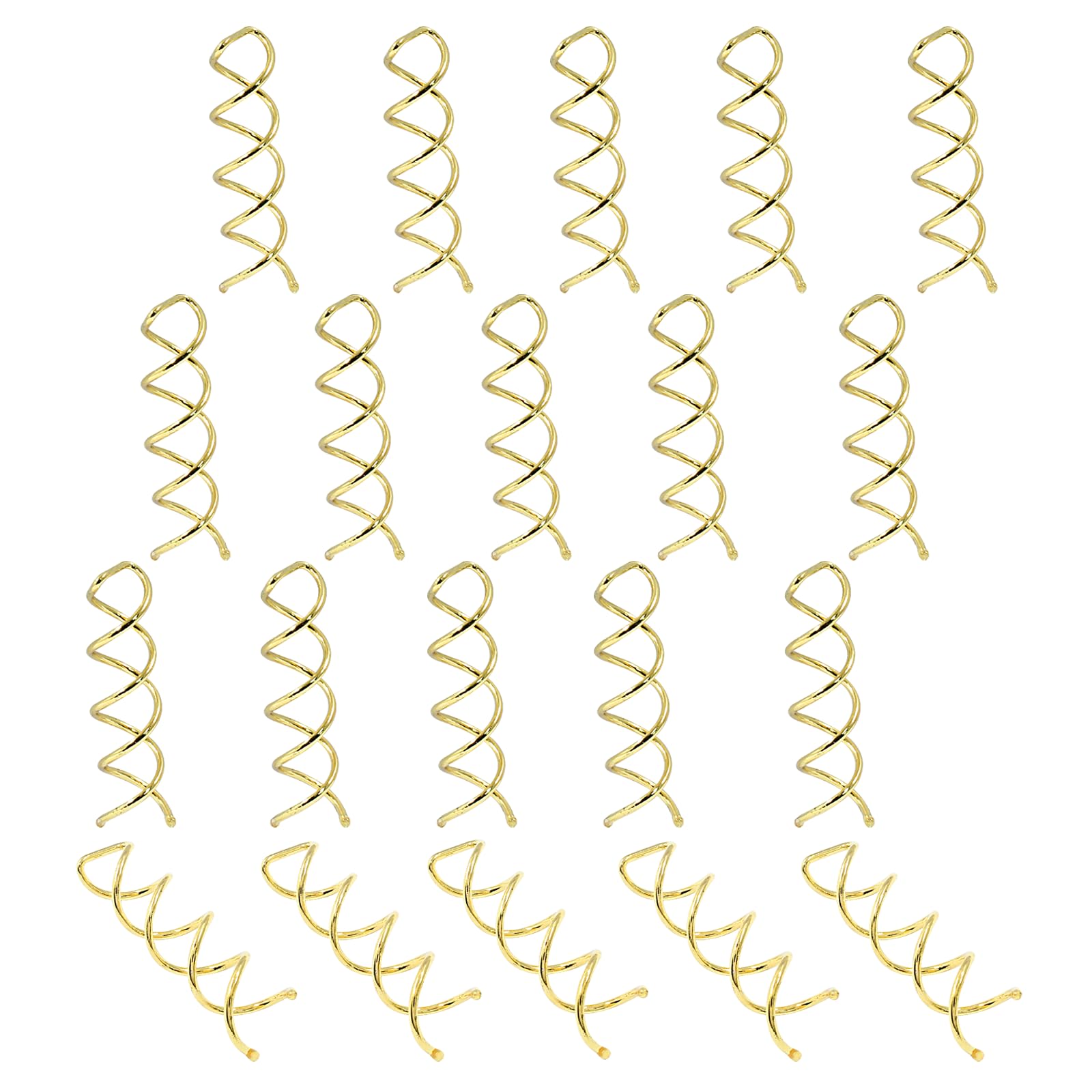 Coufce 20 PCS Gold Spiral Hair Pins Hair Spin Clips Twist Screw Hair Pins Women Bun Hair Style DIY Easy Fast Bun Maker Updo Hair