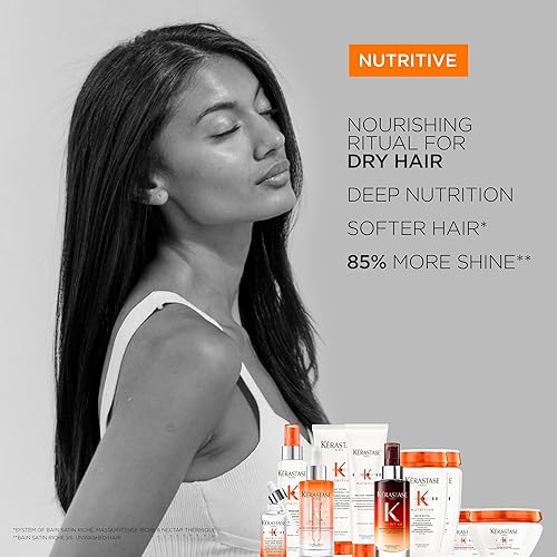 Kerastase Nutritive Lait Vital Hydrating conditioner  Illuminates Shiny Hair and Easily Detangles  With Plant-Based Proteins & N