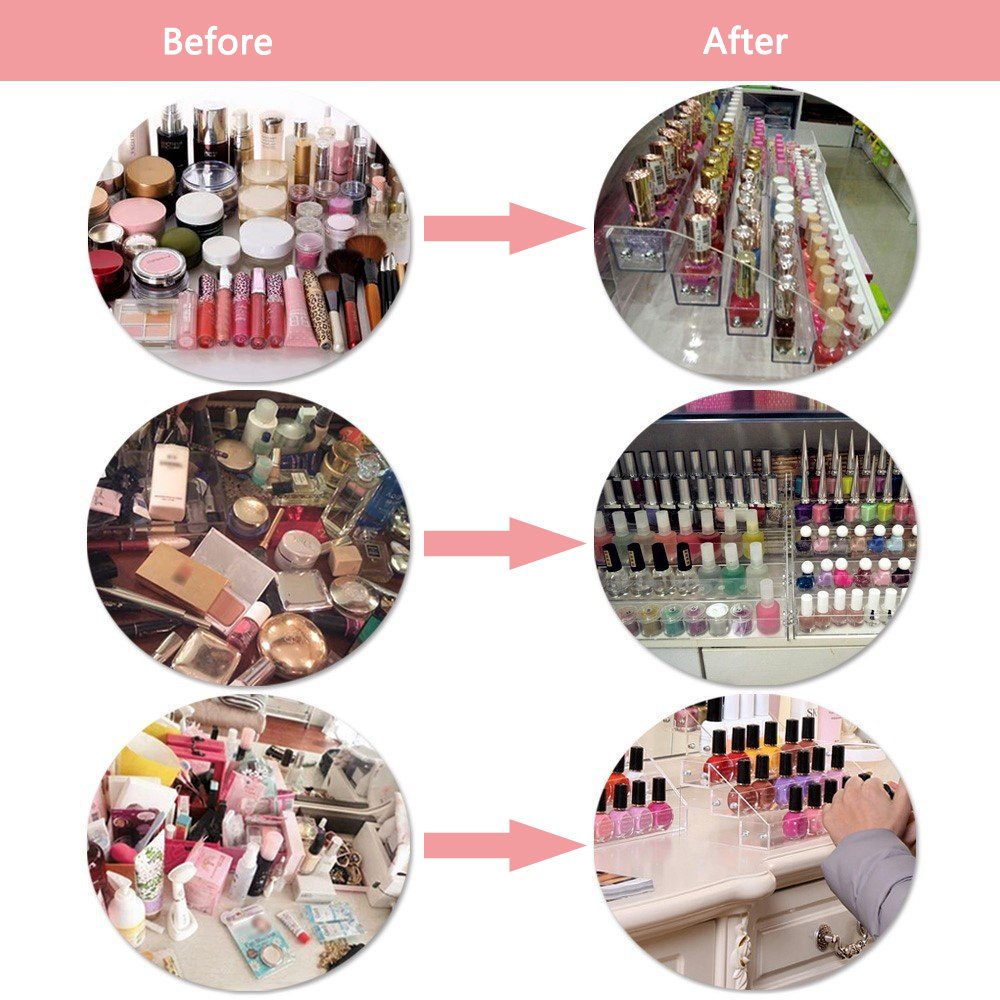 Acrylic Organizer Storage Case Brochure Display Holders for Essential Oil Cosmetic Dropper Bottle Condiment Nail Polish Paint Ra