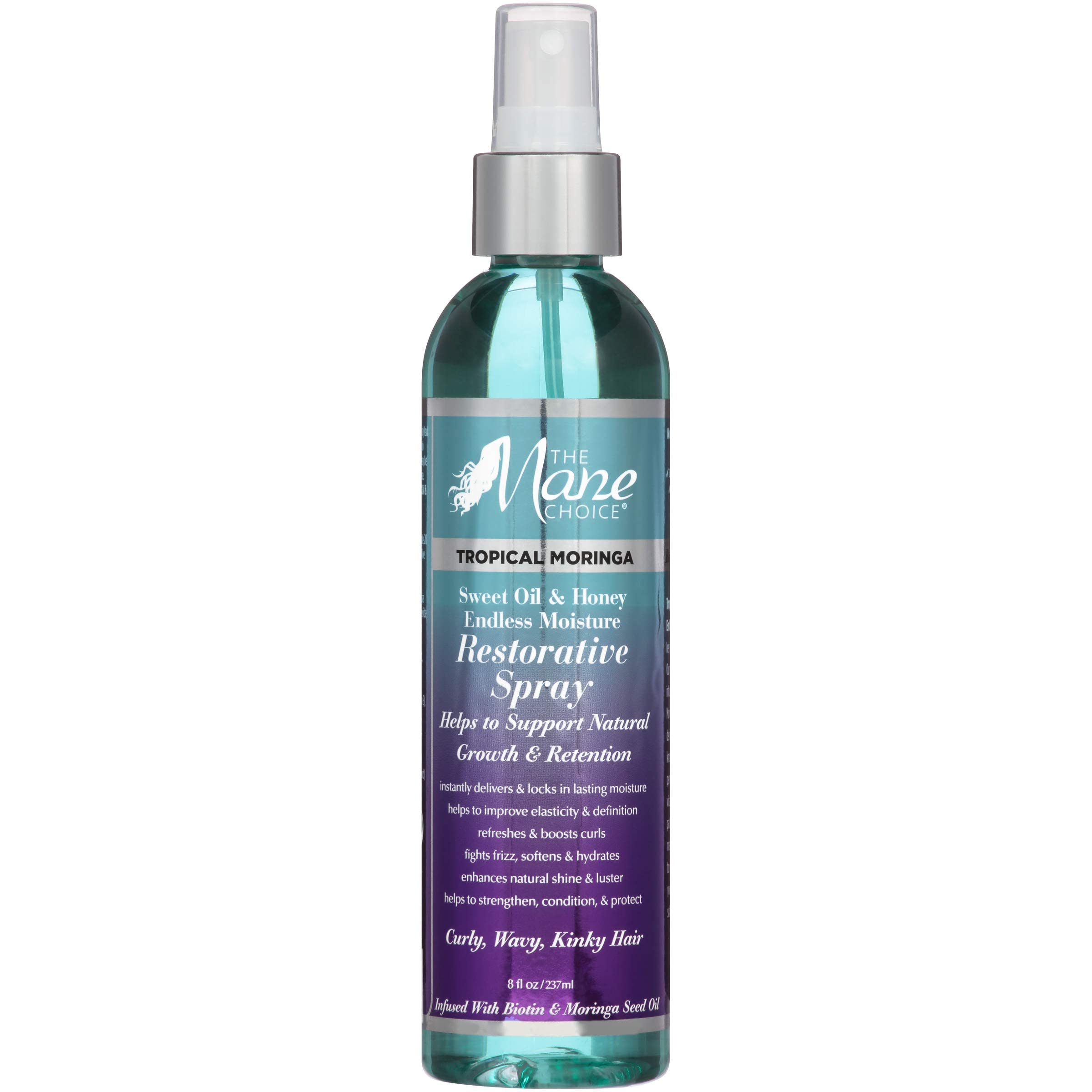 The Mane Choice Tropical Moringa Sweet Oil & Honey Endless Moisture Restorative Hair Spray, Supports Natural Hair Growth & Reten