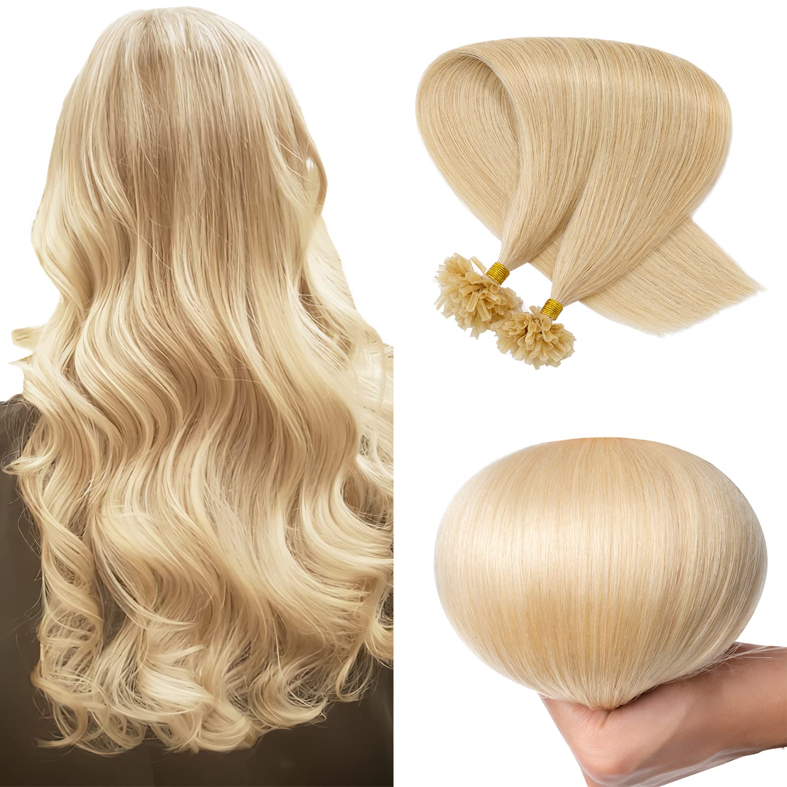 SEGO U Tip Pre Bonded 100% Remy Human Hair Extensions Keratin Fushion Nail Tip Human Hair Extensions Long Straight Silky For Wom
