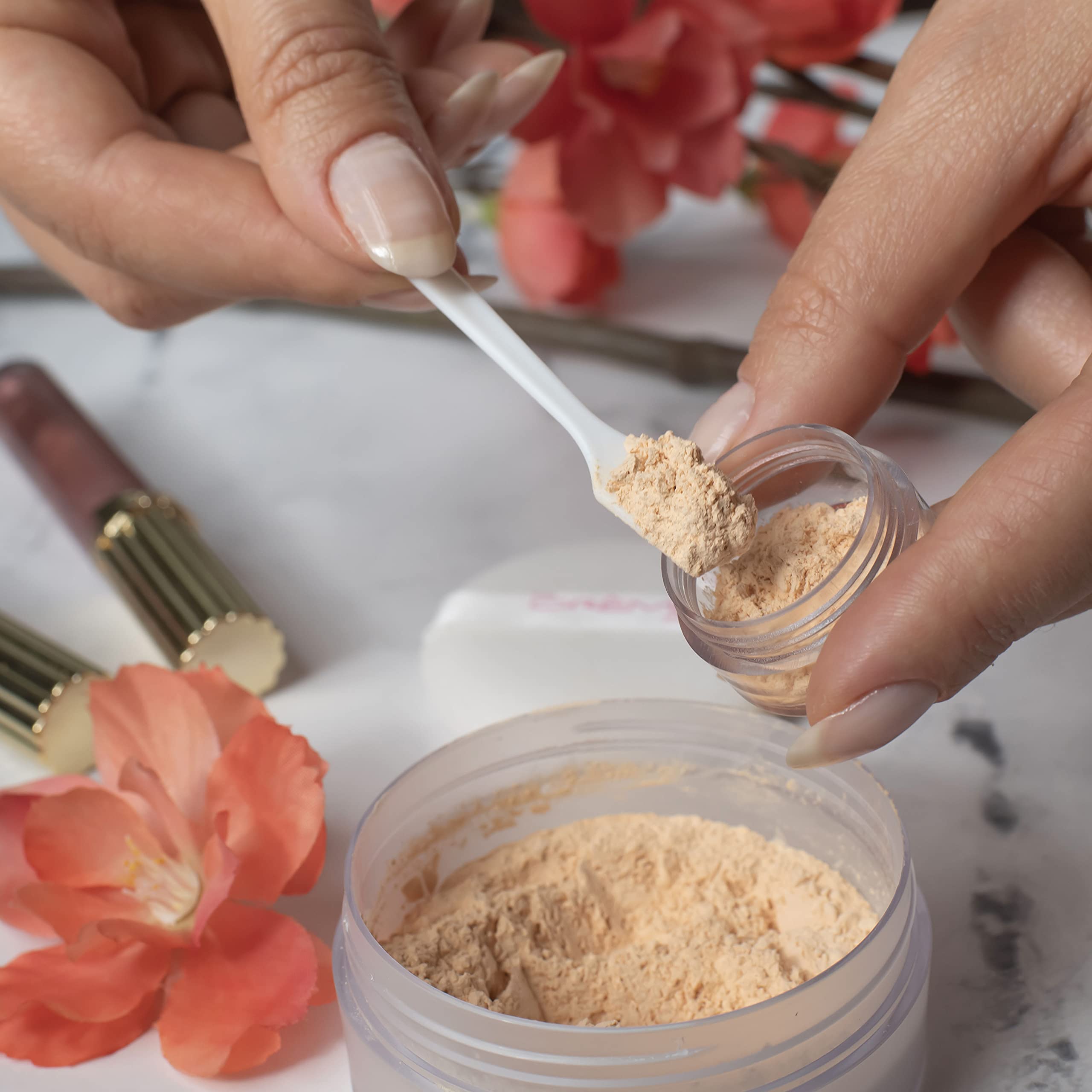 Kopperko 100 Pack 2.5 Inch Cosmetic Spatulas - Small Plastic Spatula For Cosmetics, Creams, & Crafts | Makeup Spatula Or Multipu