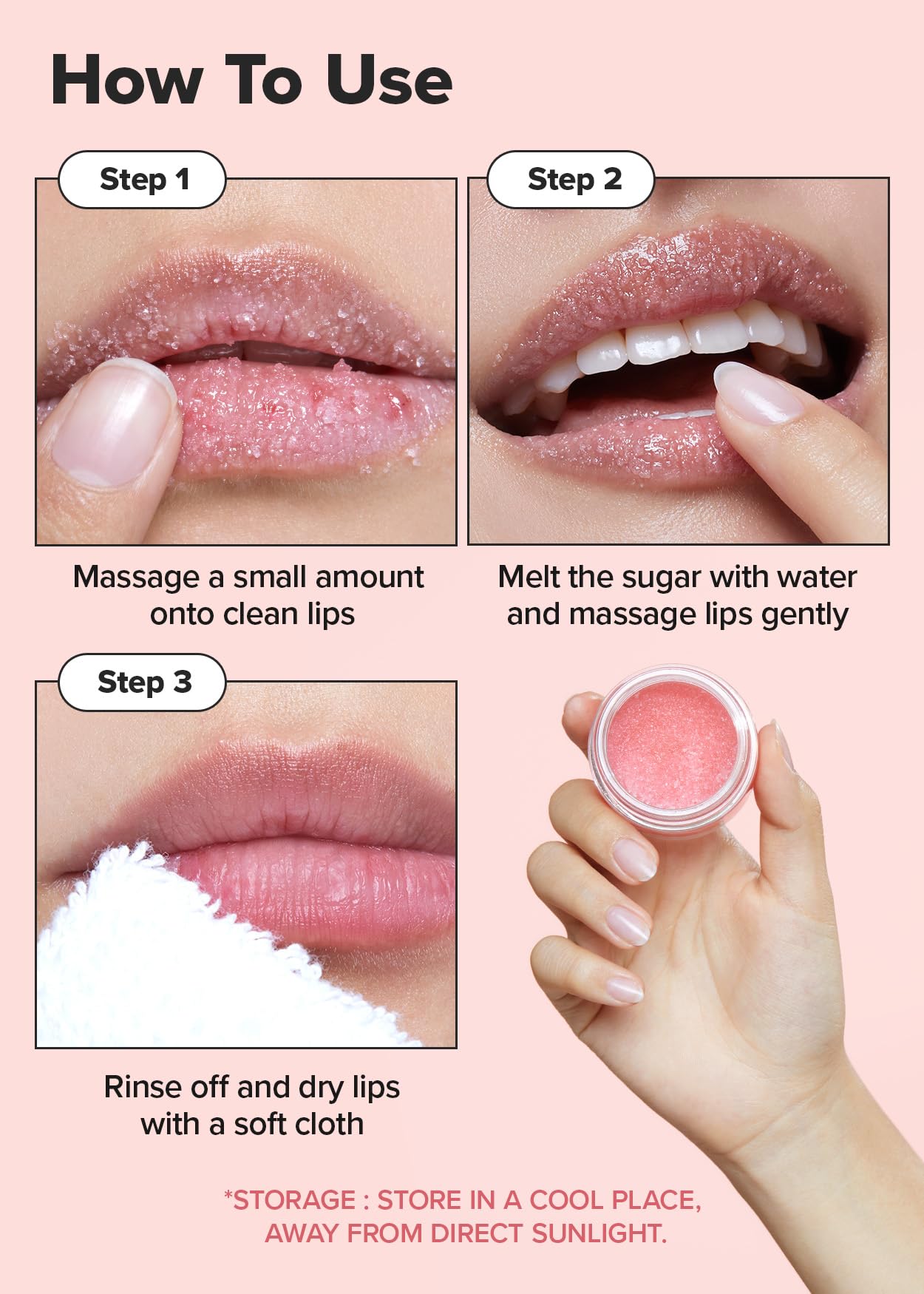 I DEW CARE Lip Scrub - Cushy Crush | Sugar Vitamin C, Lip Care, Lip Scrubber Exfoliator, Lip Exfoliator Scrub, Lip Care Products