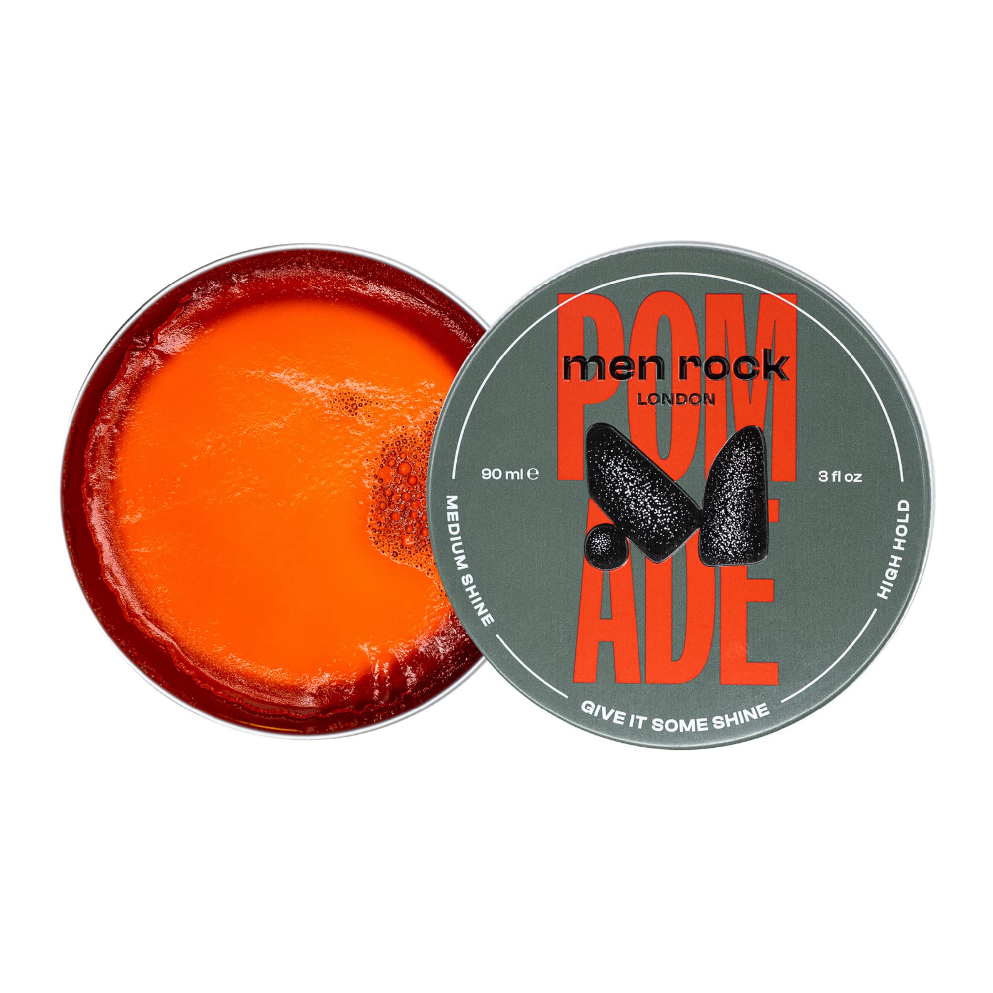 Men Rock Hair Styling Pomade, Medium Shine & High Hold Water Based Pomade, Easy To Use And Wash Out, Ideal For Men With Classy H