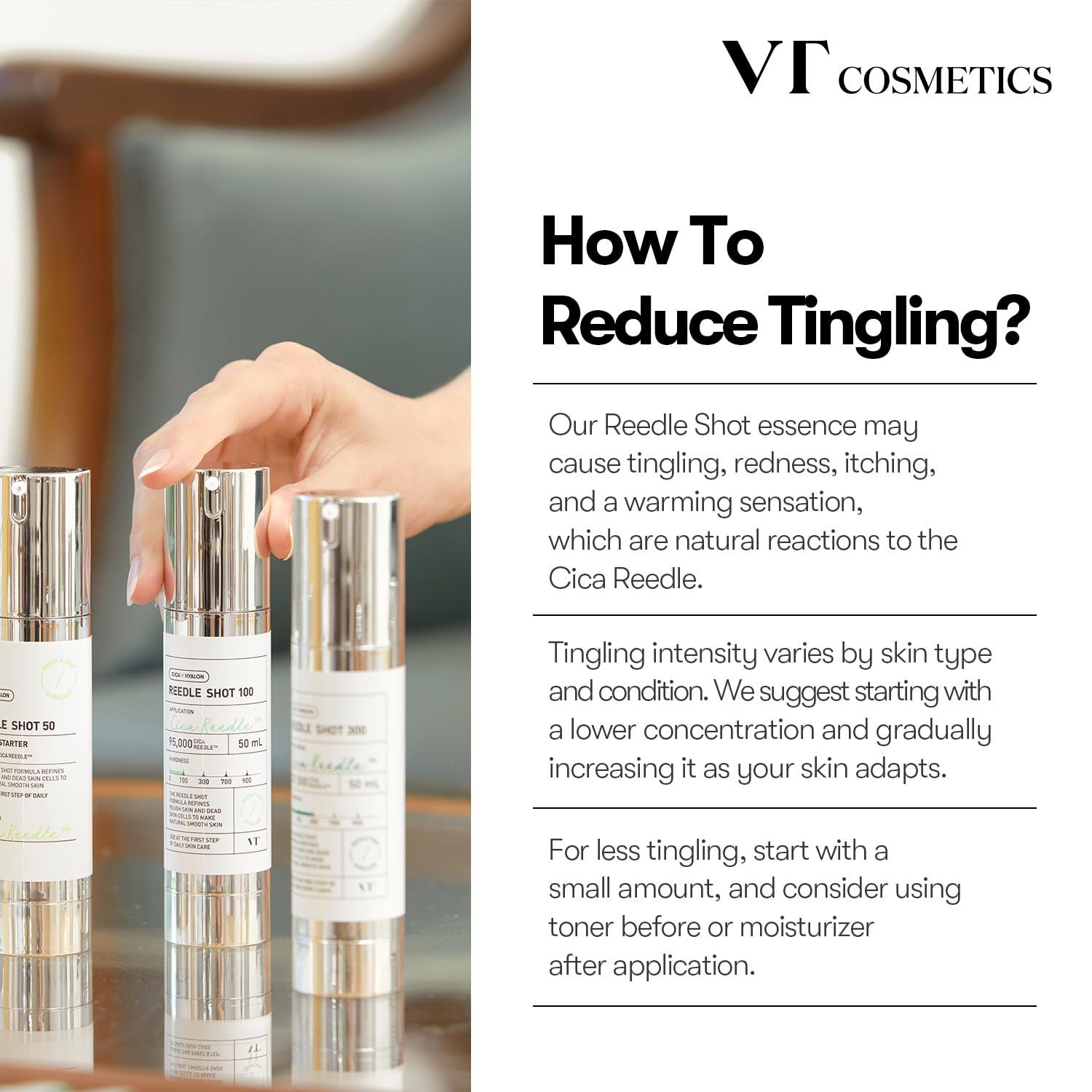 Vt Cosmetics Cica Reedle Shot 300 Essence | Intensive Face Essence, Centella Complex, Hyaluronic Acid, Green Propolis Extract 1.