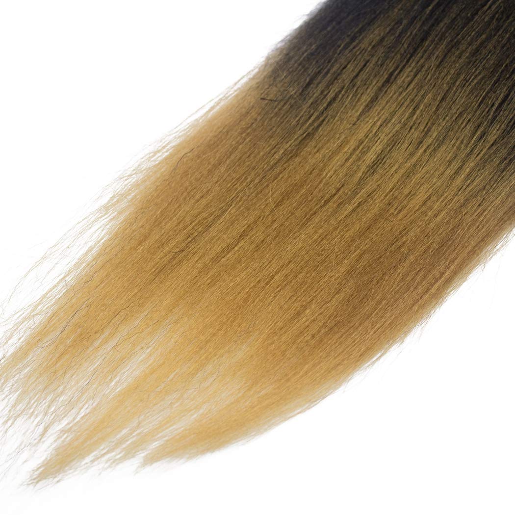 Pre-Stretched Braiding Hair Natural Black Blonde Crochet Braids Hair 20 Inch 8 Packs Hot Water Setting Perm Yaki Synthetic Braid
