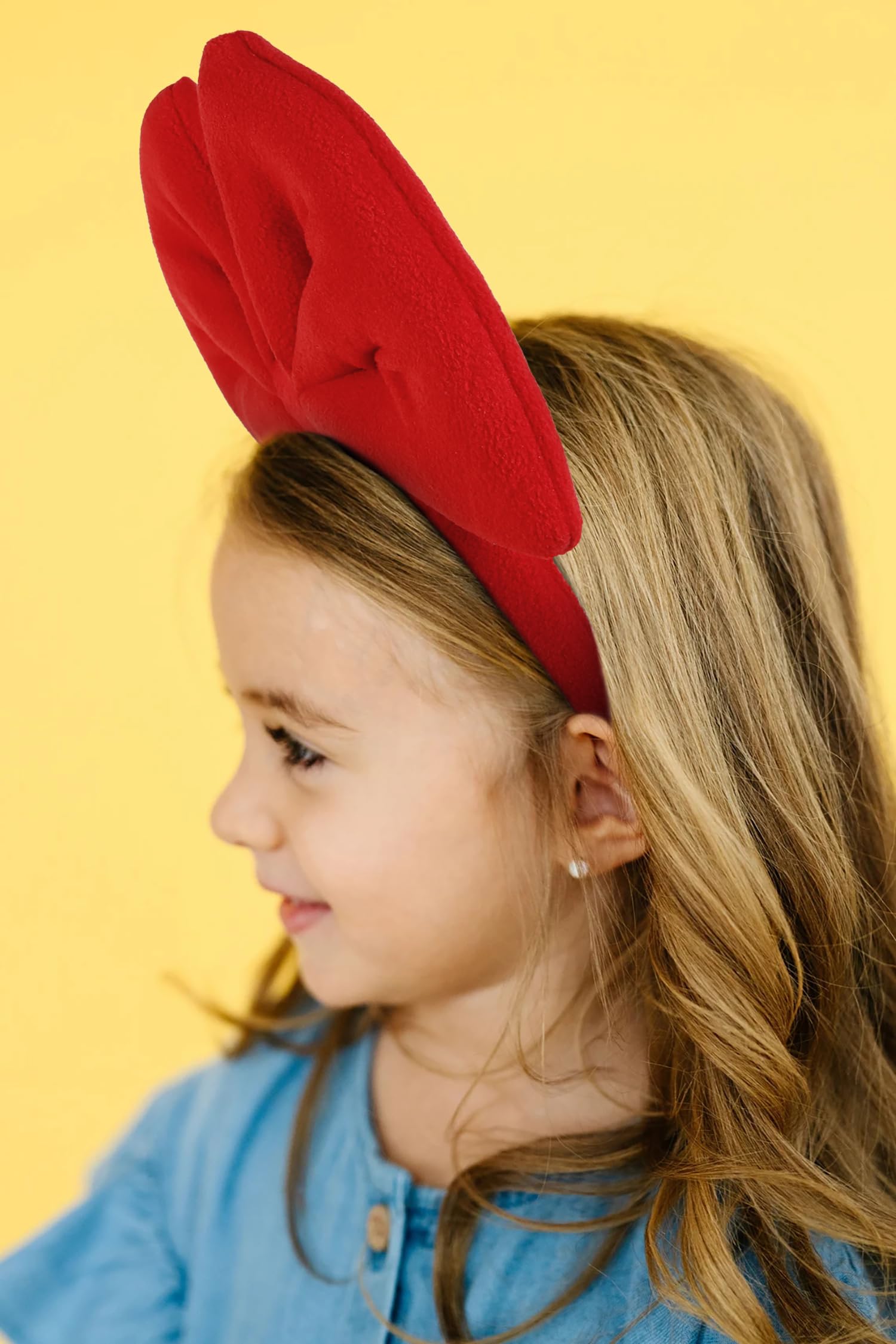 Wovowovo Extra Large Bow Headband For Women Girls Big Bow Hairband Cute Red Bow Head Band Mouse Ear Hair Band Accessory
