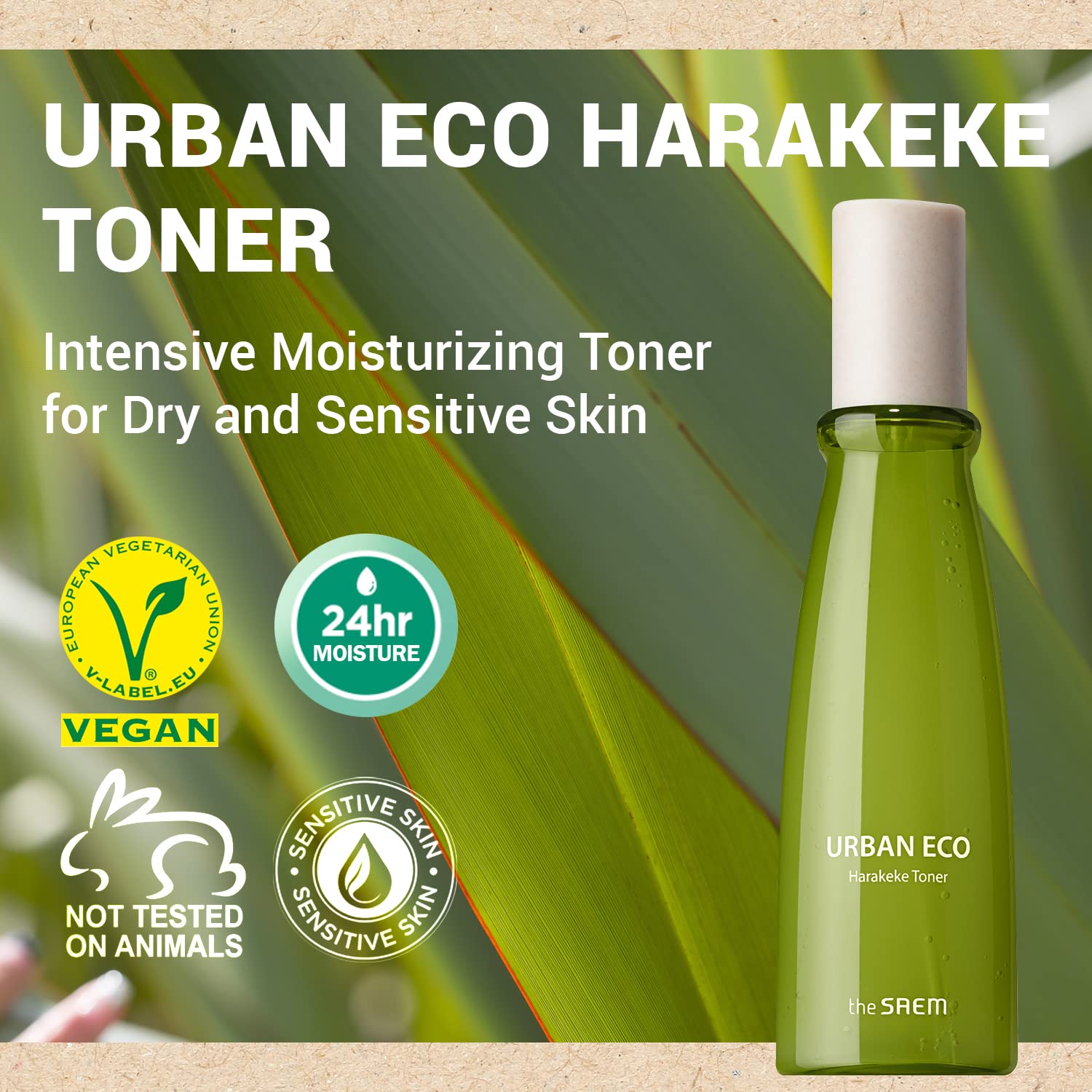 THESAEM Urban Eco Harakeke Toner 5.07 fl.oz. - Vegan Face Toner with Harakeke Extract and Hyaluronic Acid - Firming and Moisturi
