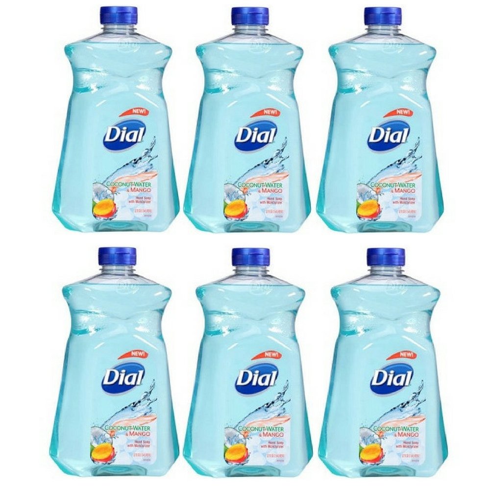 Dial Antibacterial Liquid Hand Soap Refill, Spring Water, 52 Fluid Ounces (Pack Of 6)