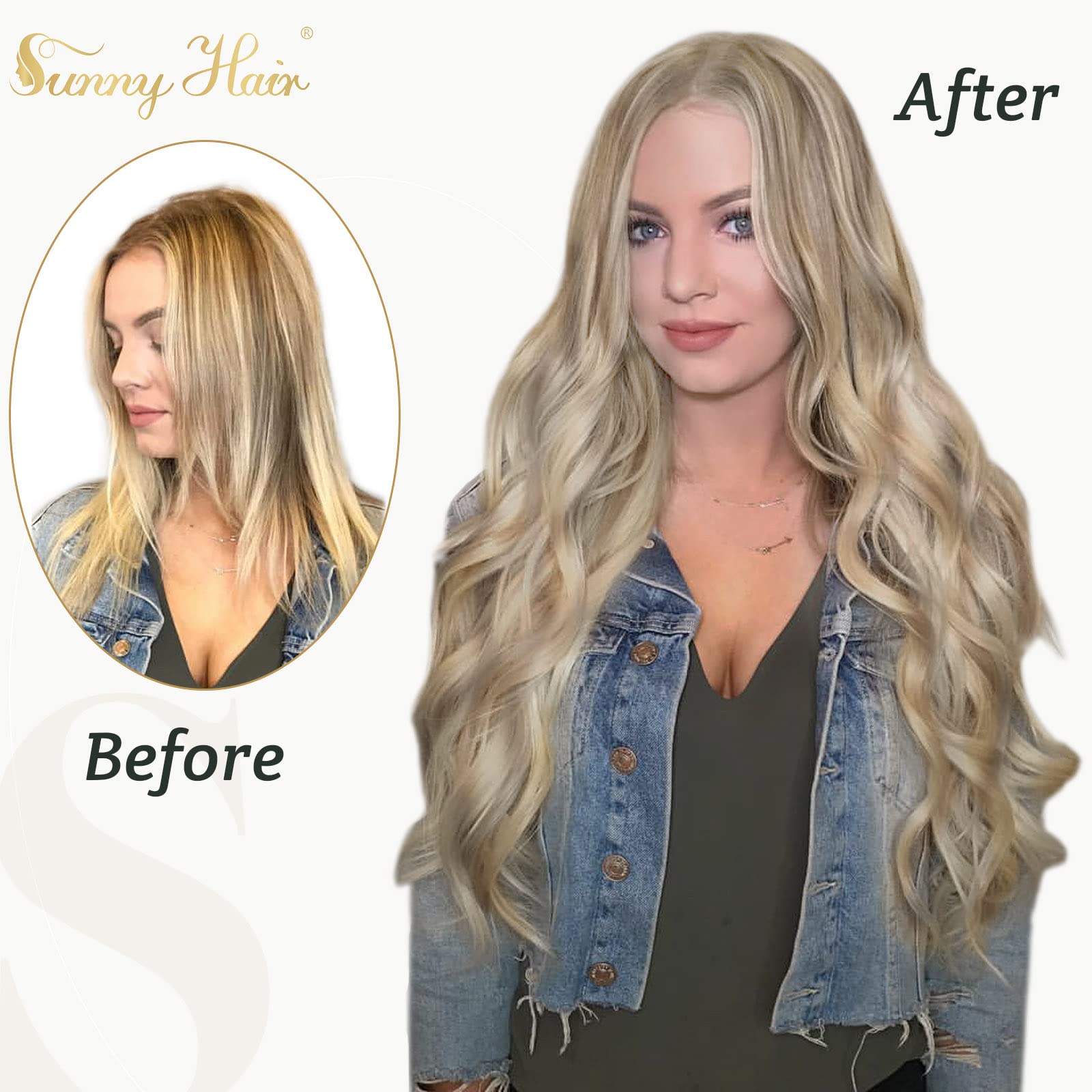 Sunny U Tip Real Hair Extensions Human Hair Ash Blonde Highlight Light Blonde Utip Keratin Hair Extensions Blonde Hot Fusion Uti