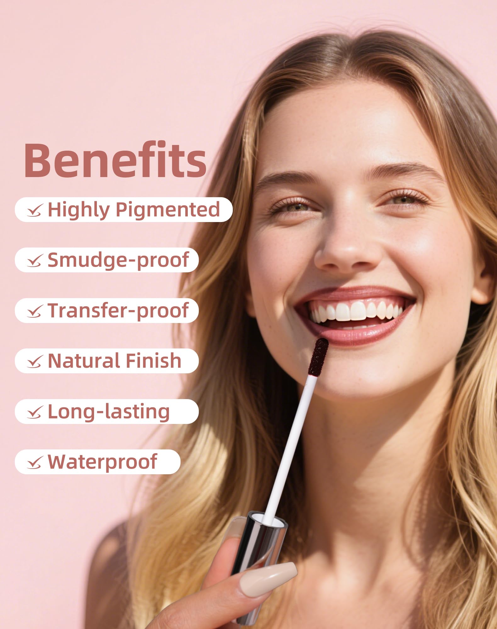 KIMUSE Peel Off Lip Stain, Long Lasting Lip Stain Peel Off with Tweezer, Waterproof Lip Liner Stain, Transfer-Proof, Highly Pigm