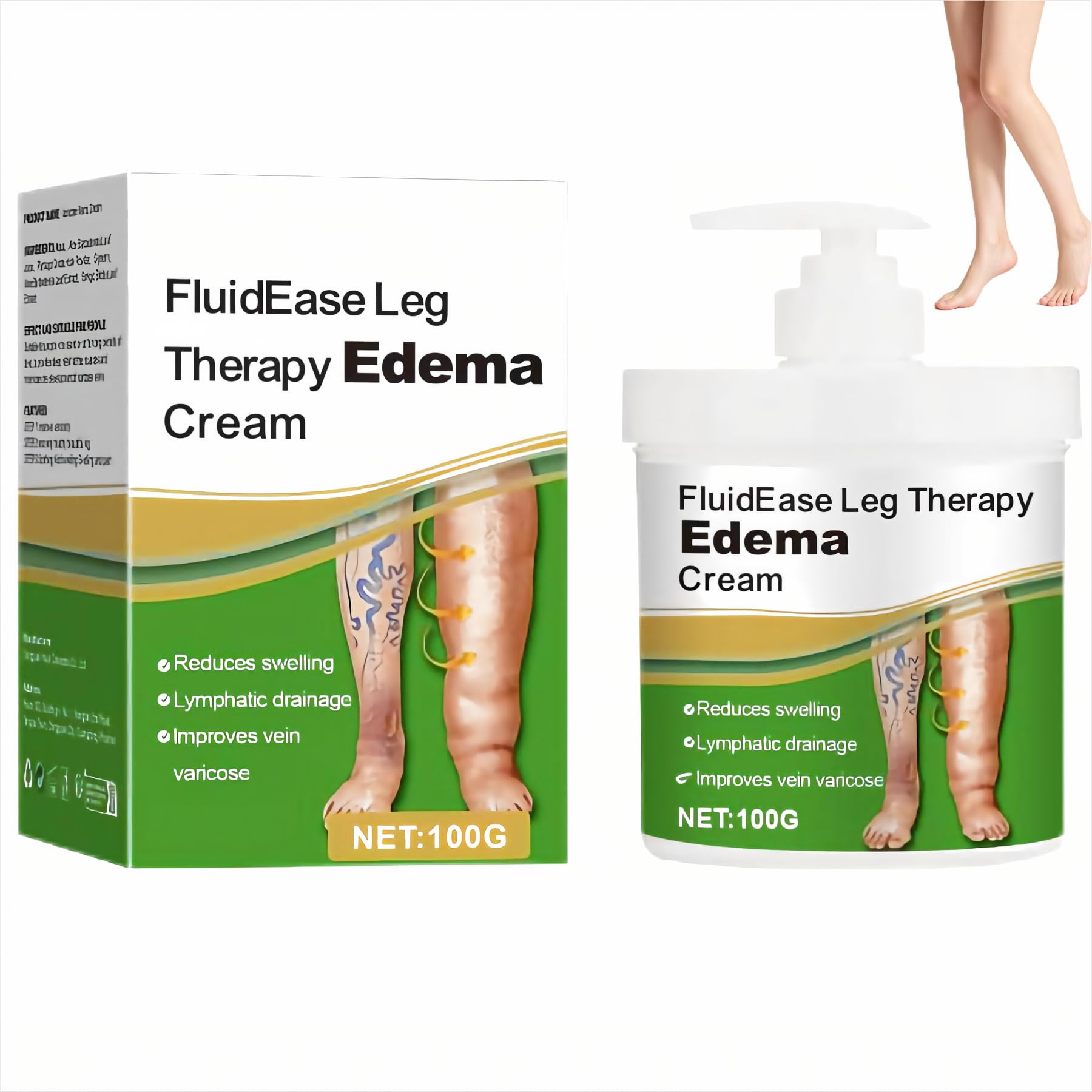JoanofArc Professional Leg Circulation Cream, Edema Relief for Legs and Feet, Soothing Lotion for Unisex Skin Care, Helps Reliev