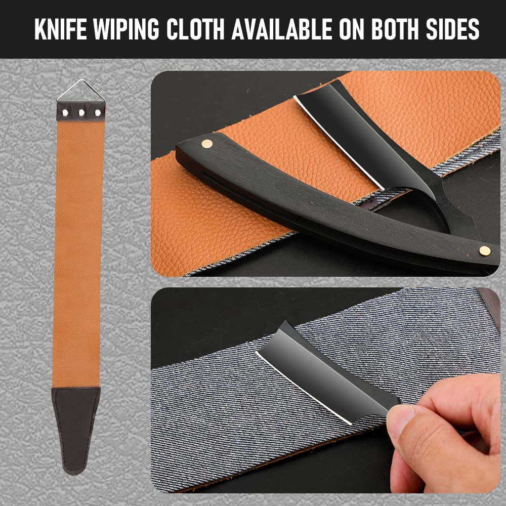 Straight Razor With Strope - Professional Straight Edge Barber Razor Premium Stainless Steel Shaver Razor With Shaving Strop For