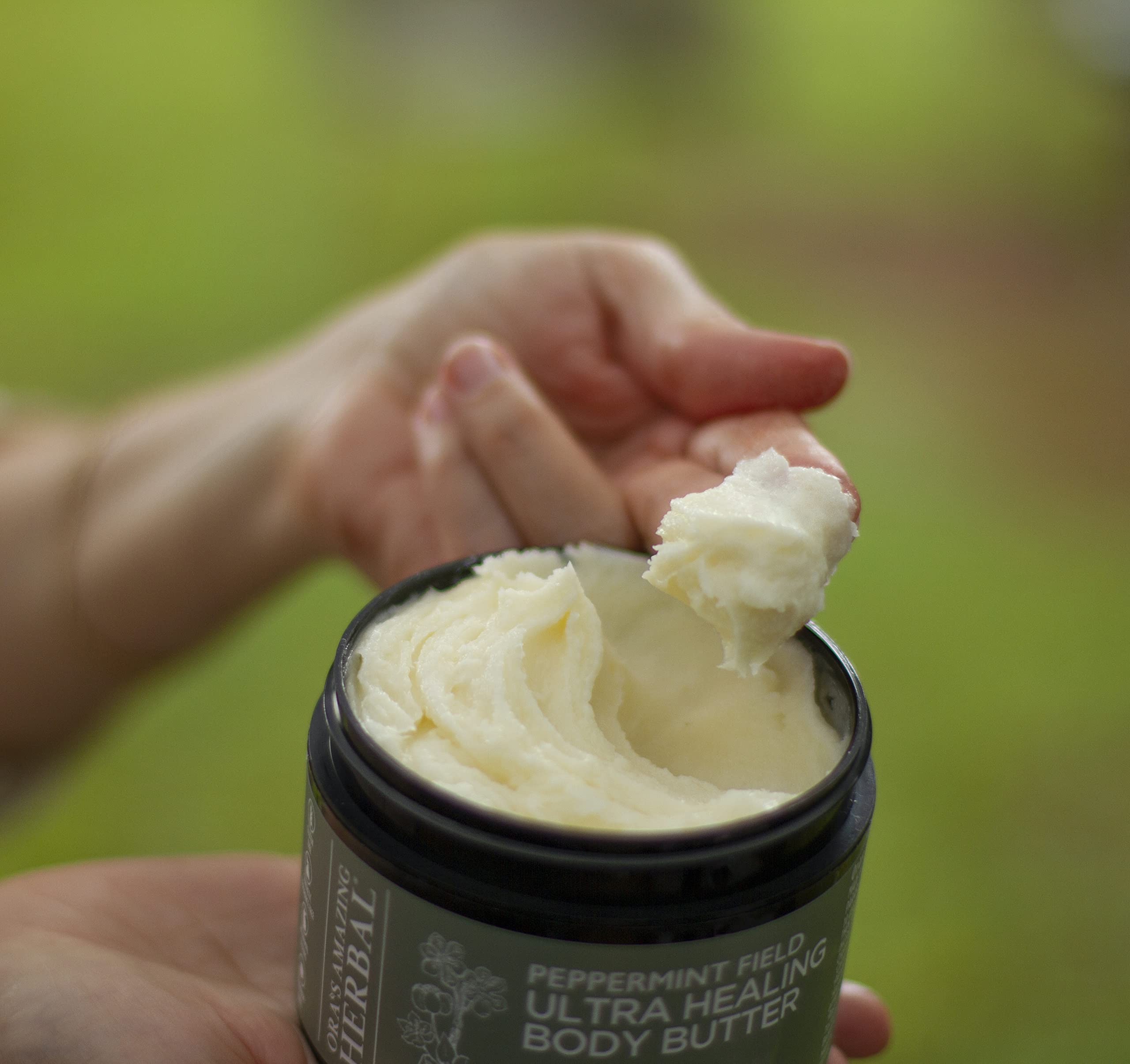 Ultra Healing Body Butter, Intensive Moisturizer For Dry Skin, Spearmint & Bergamot Essential Oil, Oras Amazing Herbal, 8 oz, Pe