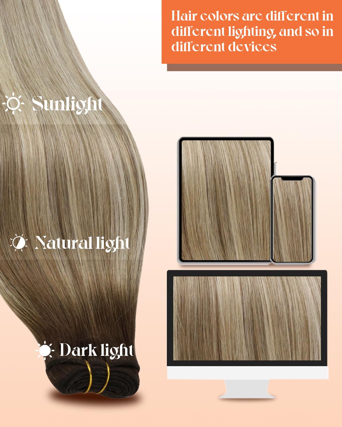 Sunny Hair Weft Hair Extensions Human Hair Balayage Sew in Hair Extensions Ombre Brown Human Hair Weft Extensions Dark Brown Omb