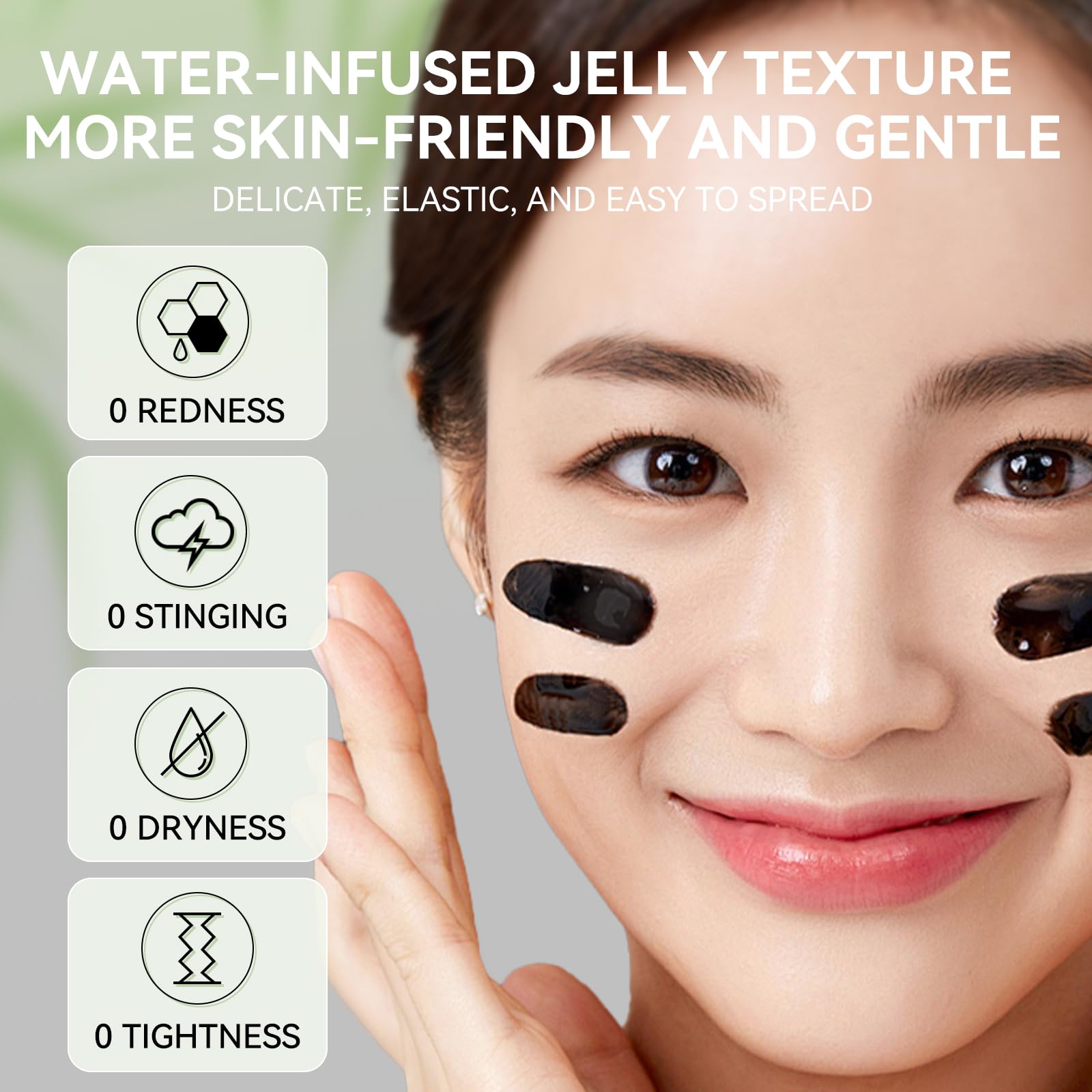 Lanbena Blackhead Remover, Bamboo Charcoal Blackhead Mask Deep Cleansing Peel Off Mask & 60Pcs Nose Stripsblack Heads Remover Fr