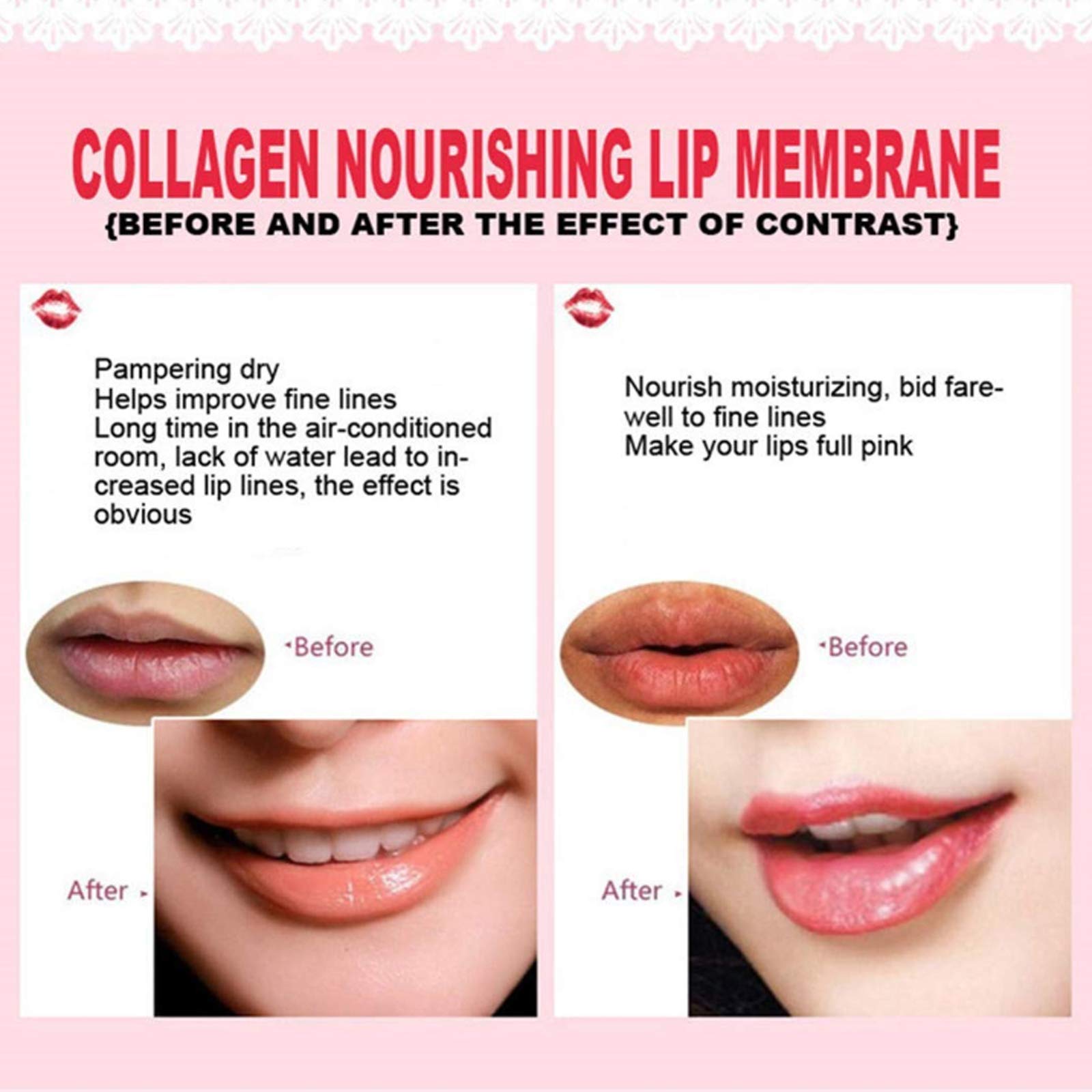 Jakuva 30Pcs Moisturizing Collagen Lip Masks, Gel Lip Pads Lip Balm Bulk Lip Patches Lip Masks For Dry Lips,Remove Chapped Skin