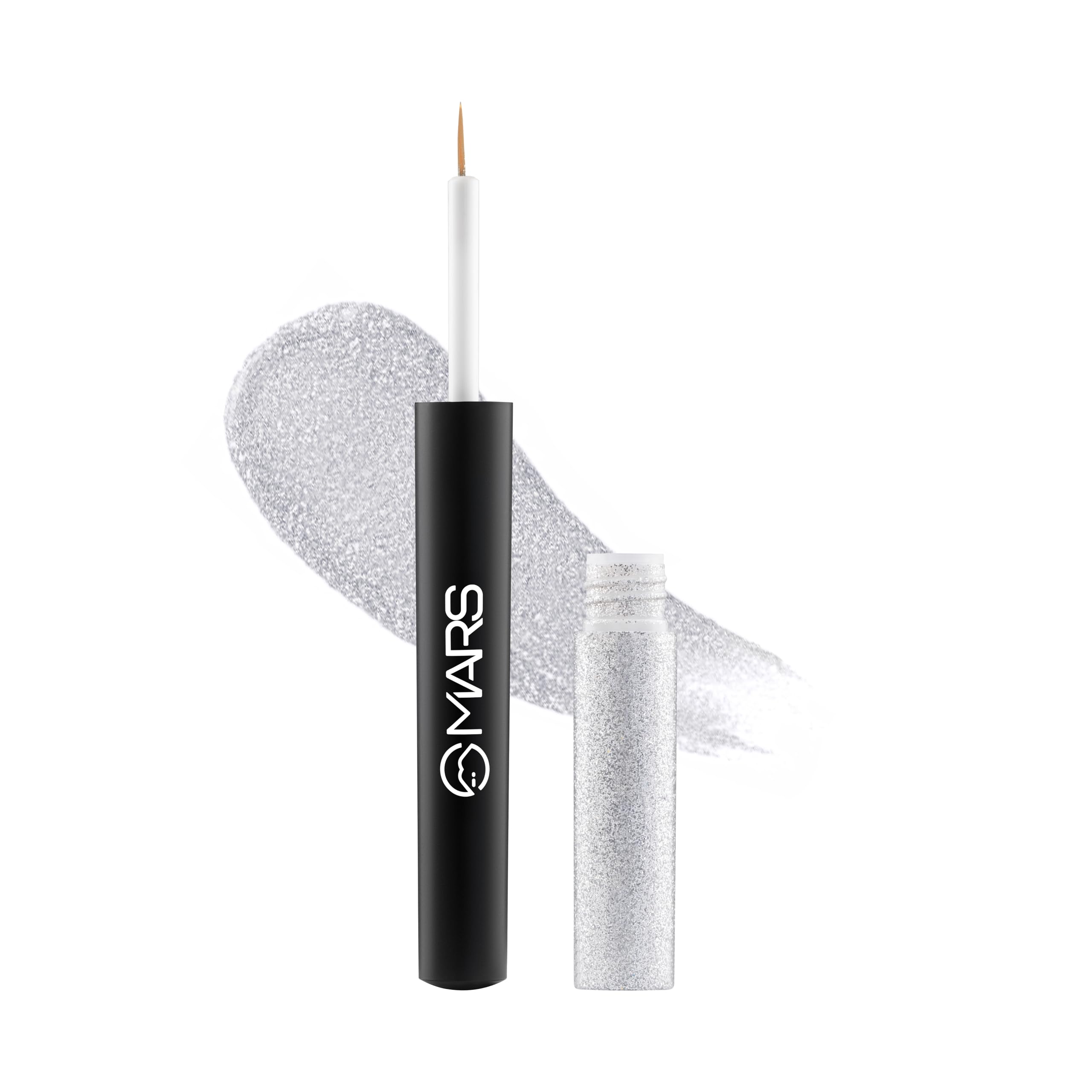 Mars Twinkle Wink Glitter Eyeliner (1.6 Ml) (03-Silver Sparkle) | Long-Lasting Sparkle Liquid Liner | Smudge-Proof, Quick-Dry Ey